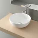 LAVABO SOBREPONER REDONDO 36CM BLANCO MATE - 2