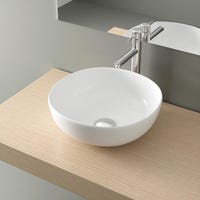 LAVABO SOBREPONER REDONDO 36CM BLANCO MATE - 2