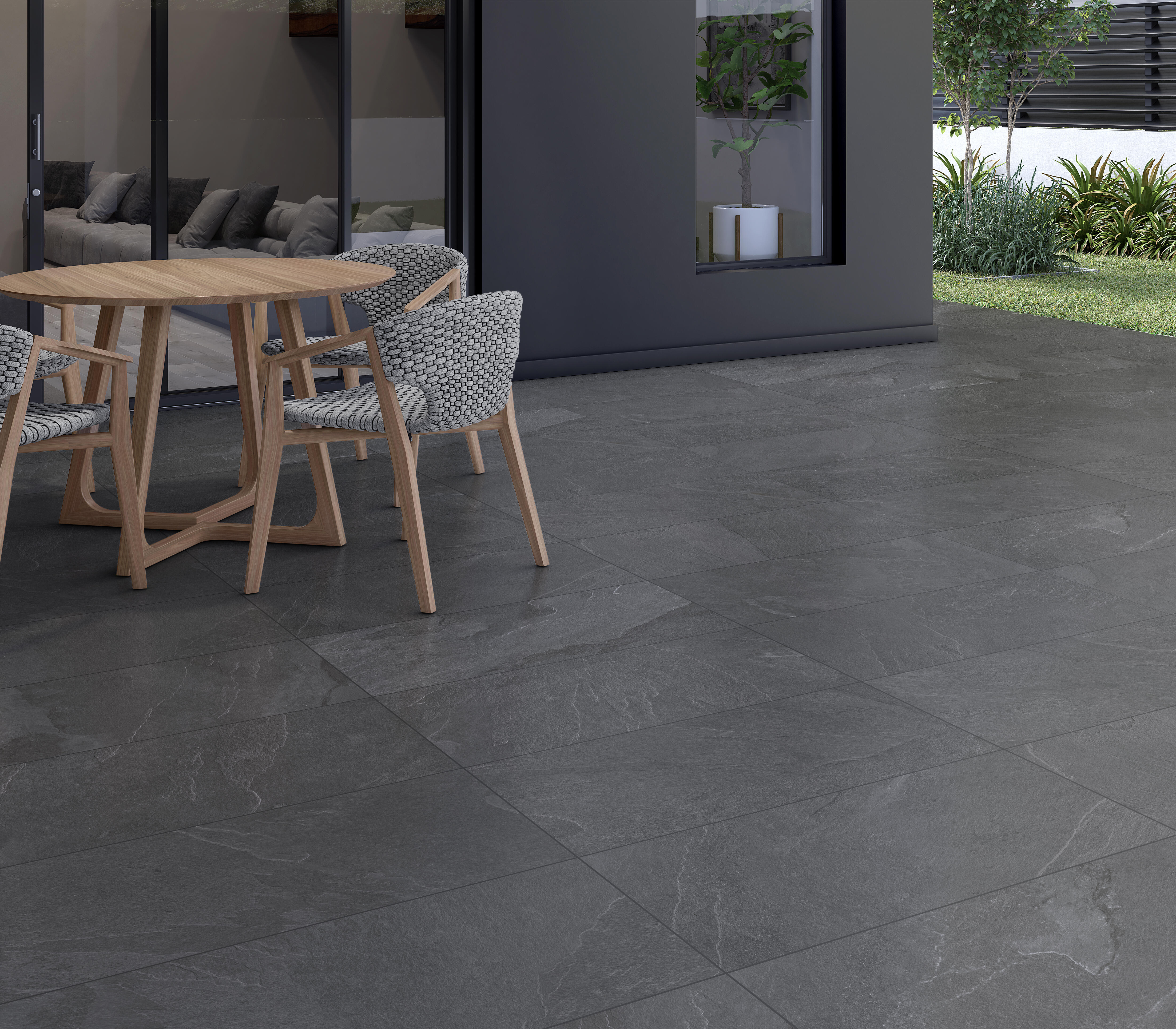 PORCELÁNICO PISCINA 37X75CM FLORIDA ANTRACITA ANTIDESLIZANTE - 4