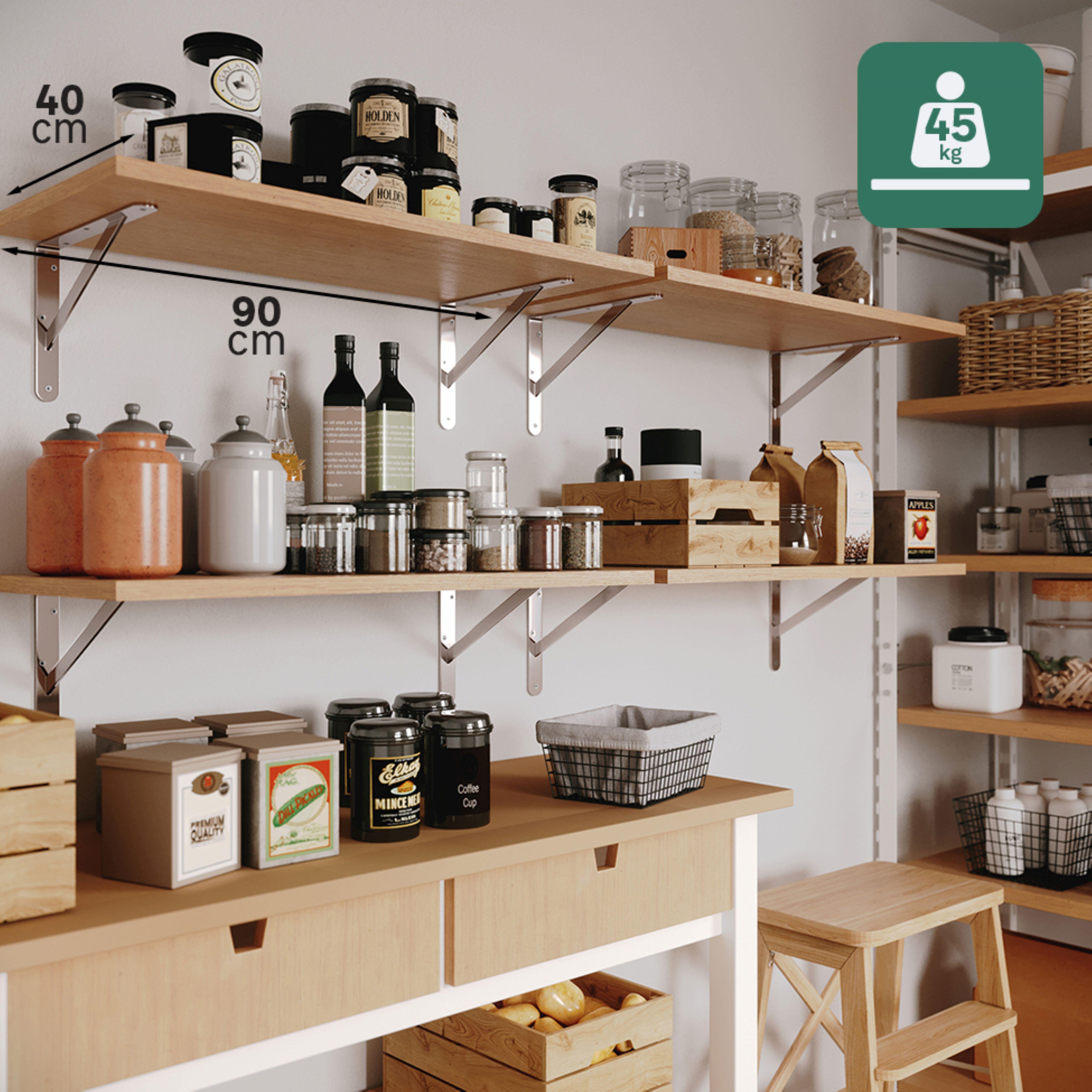 ESCUADRA METALICA PARA BALDA REFORZADA DOLMEN PLATA 200 X 300 MM - 3