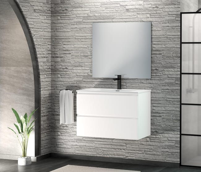 MUEBLE DE BAÑO MAYA BLANCO 80X39CM 2 CAJONES - 1