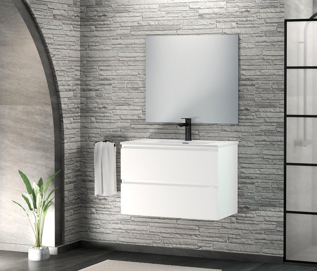 MUEBLE DE BAÑO MAYA BLANCO 80X39CM 2 CAJONES
