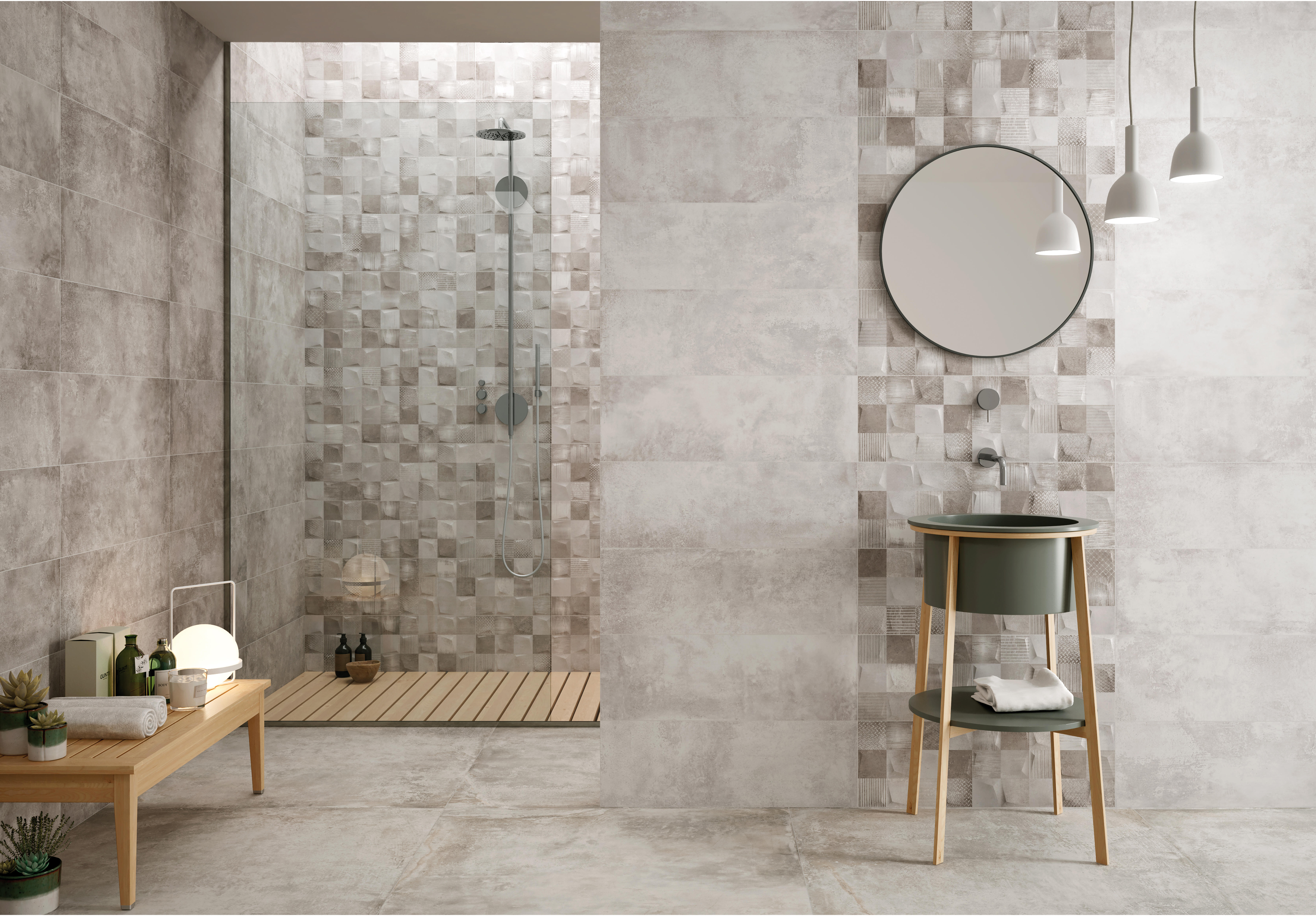 AZULEJO PASTA BLANCA 33.3X90CM ARGON GRIS - 4