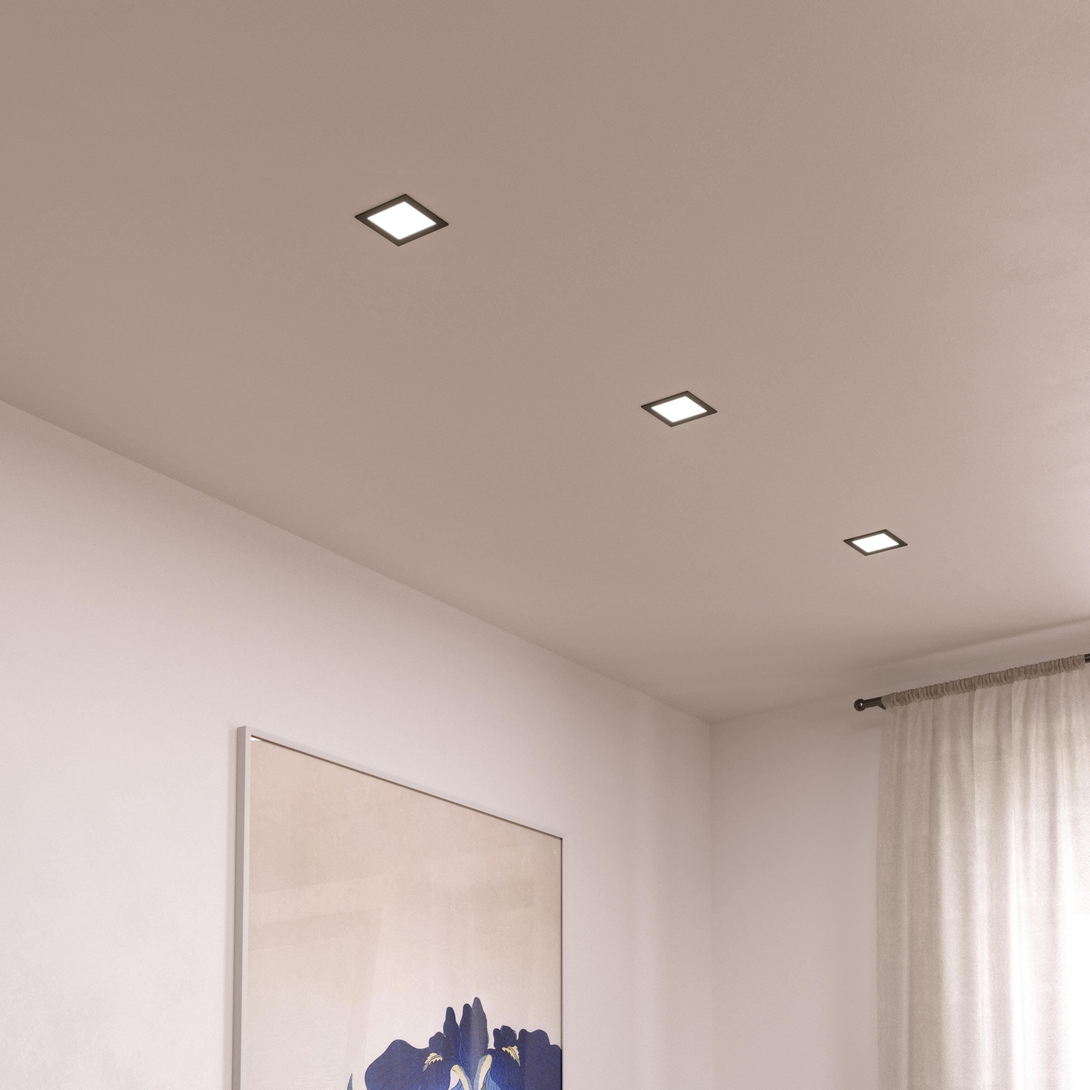 DOWNLIGHT LED EMPOTRAR CUADRADO NEGRO 6W CCT - 3