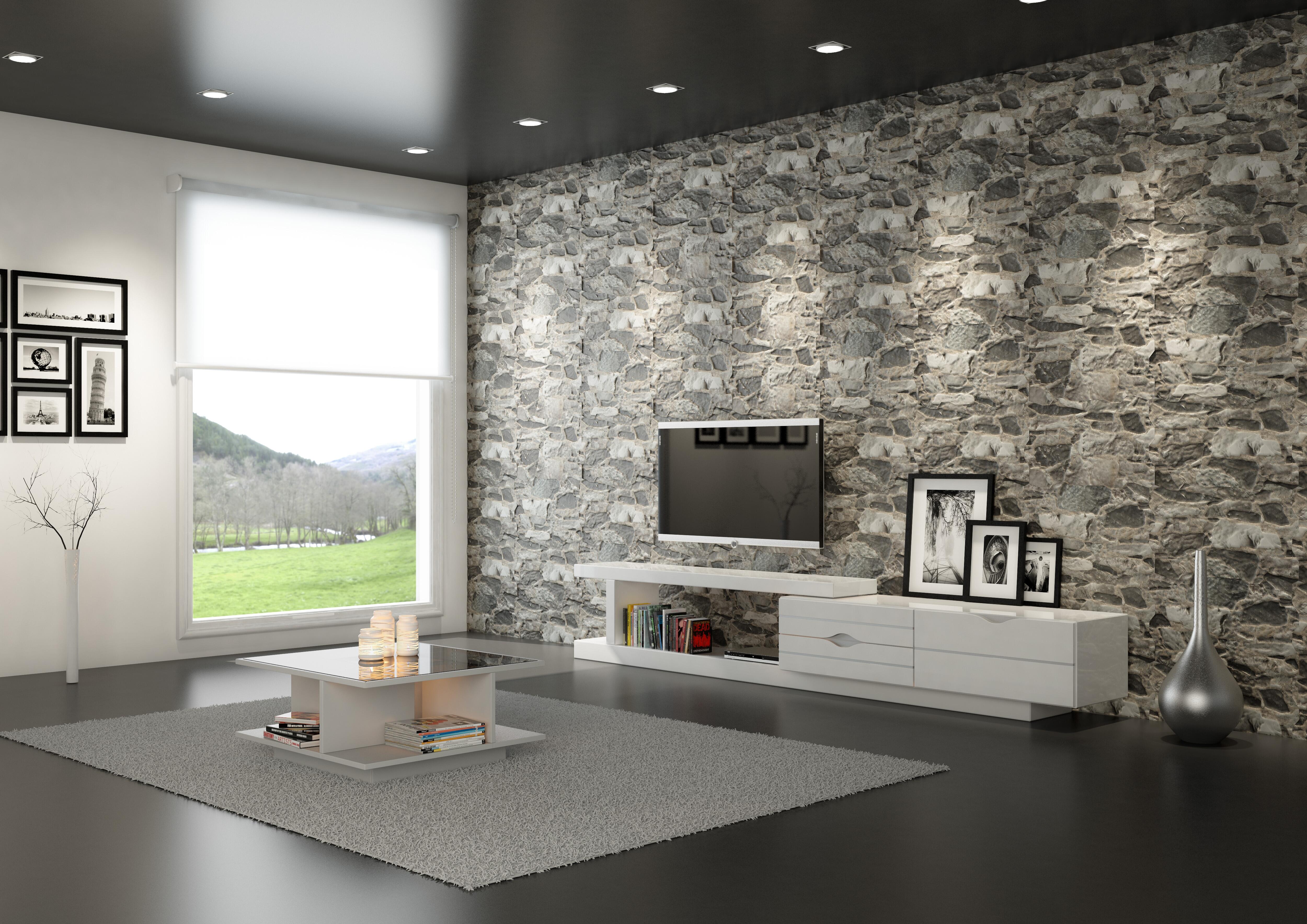 REVESTIMIENTO PORCELÁNICO 40X60CM MURALLA GRIS - 5