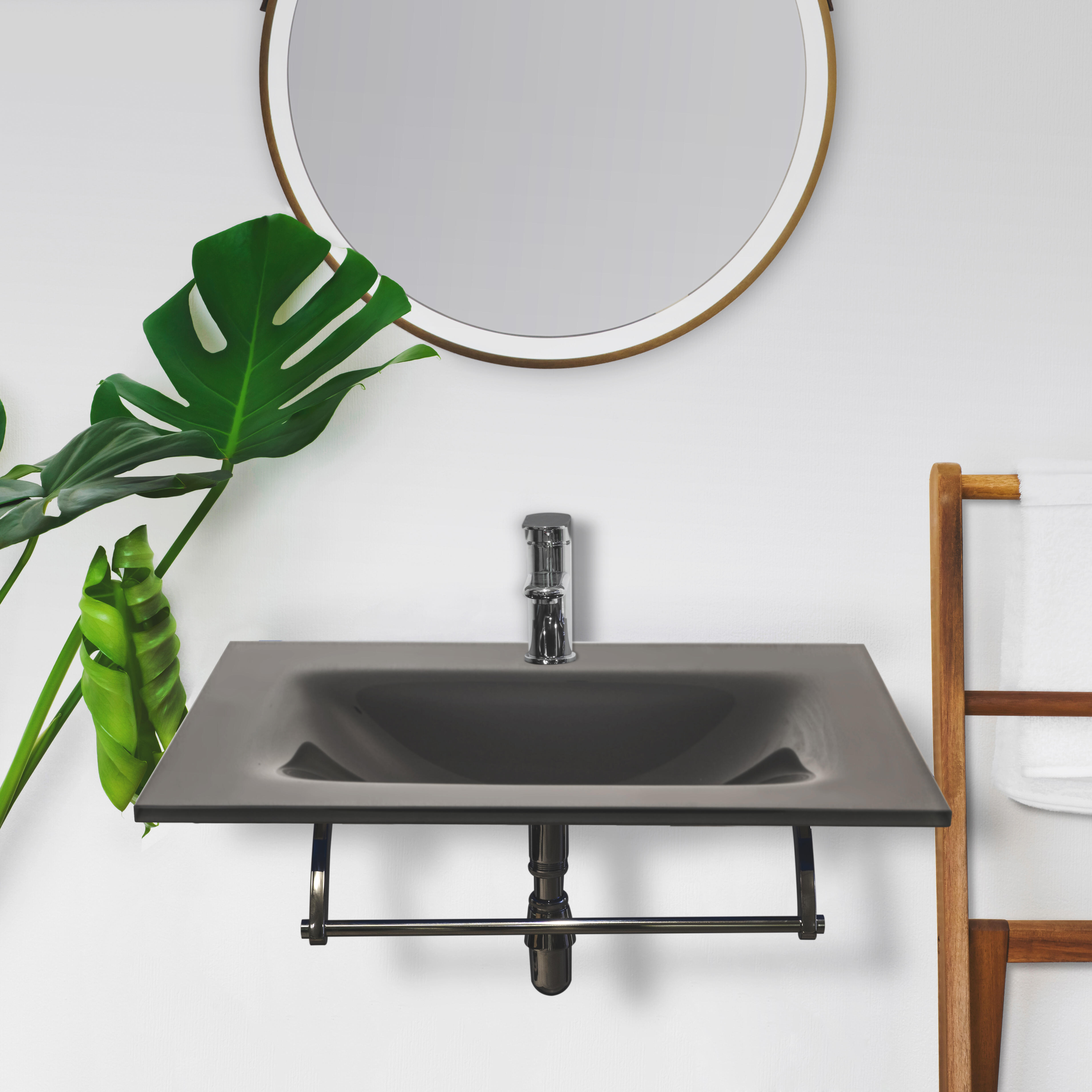 ENCIMERA CRISTAL NILO 60X45 ANTRACITA - 2