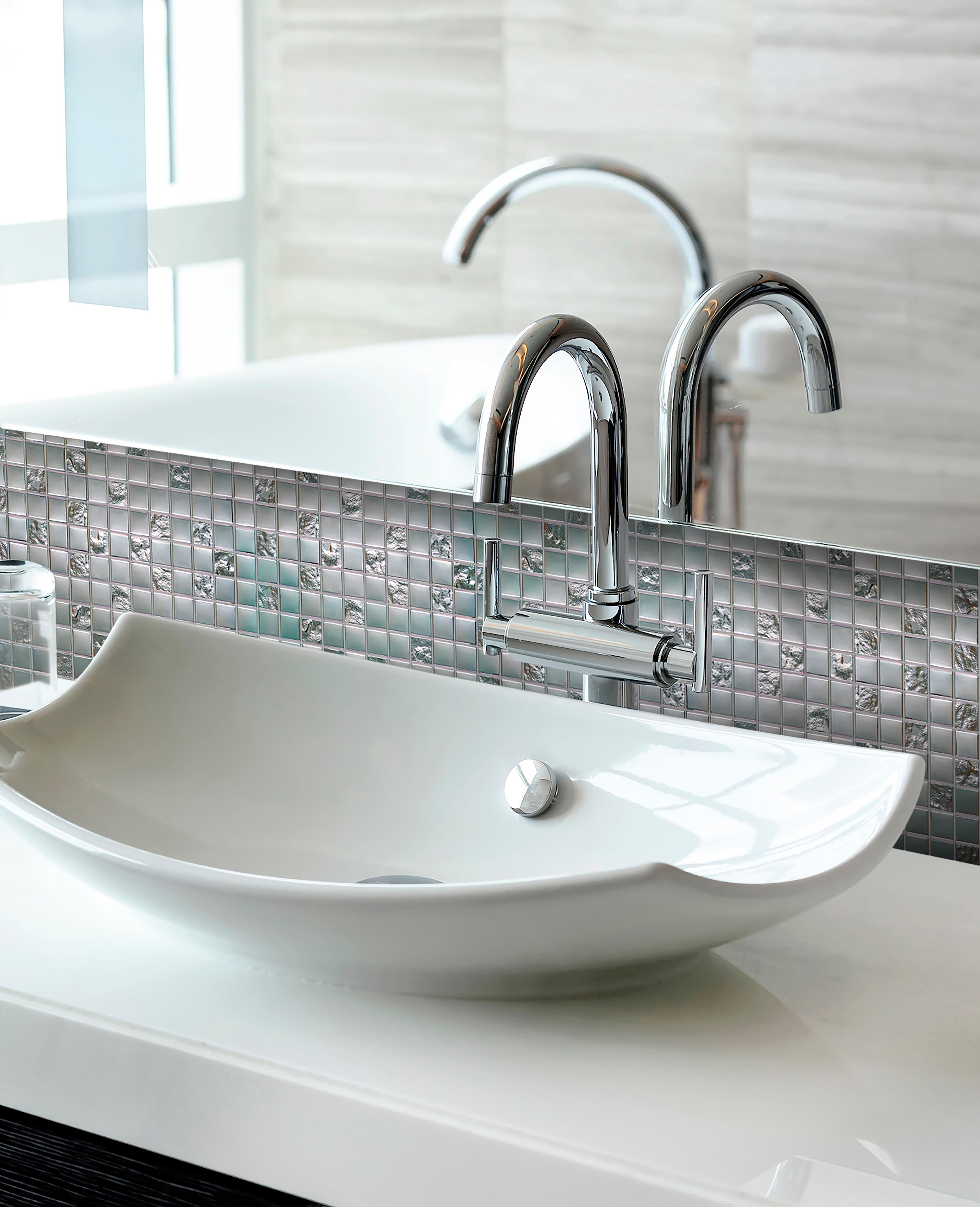 MOSAICO CRISTAL METALIZADO 30 X 30 CM. SILVER - 2