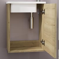 CONJUNTO MUEBLE DE BAÑO MAYA ROBLE 40X22CM 1 PUERTA - 6