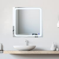 ESPEJO DE BAÑO CON LUZ LED MARC 80X80CM - 1