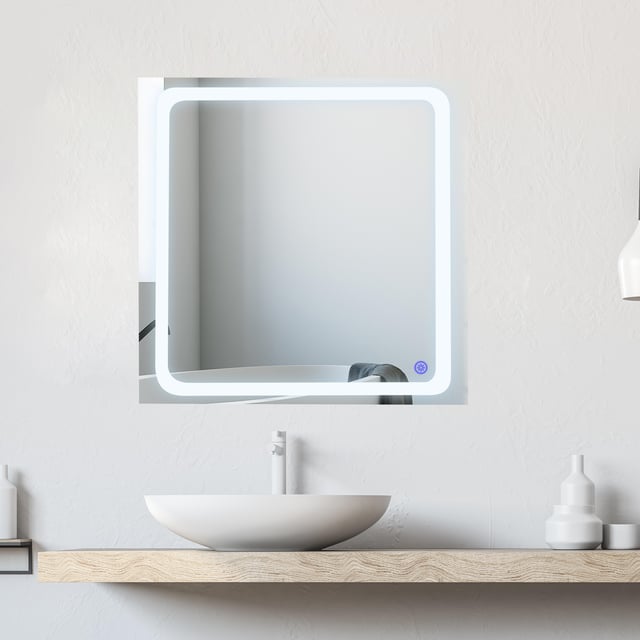 ESPEJO DE BAÑO CON LUZ LED MARC 80X80CM