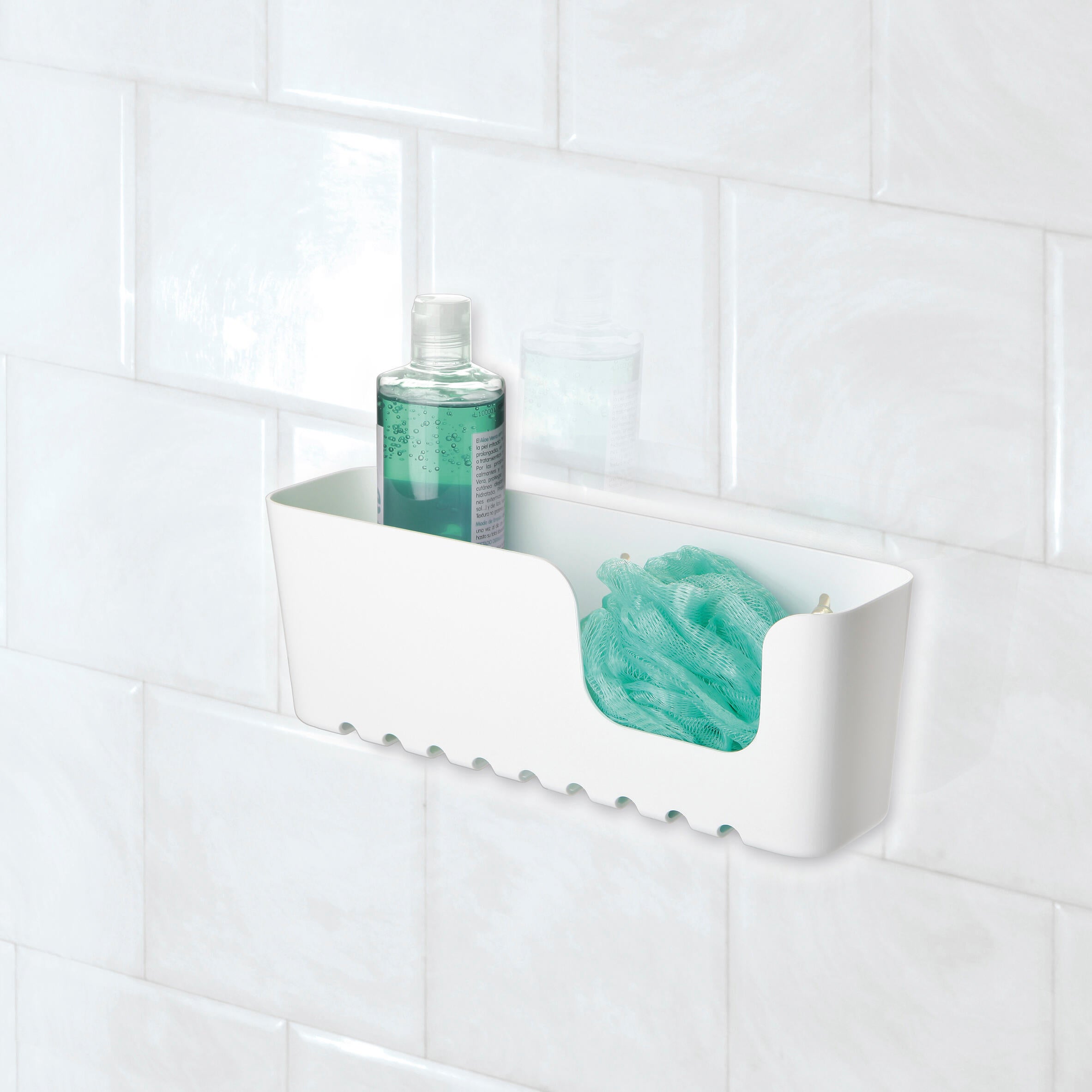 CESTILLO DE DUCHA RECTANGULAR 30 CM BLANCO - 3