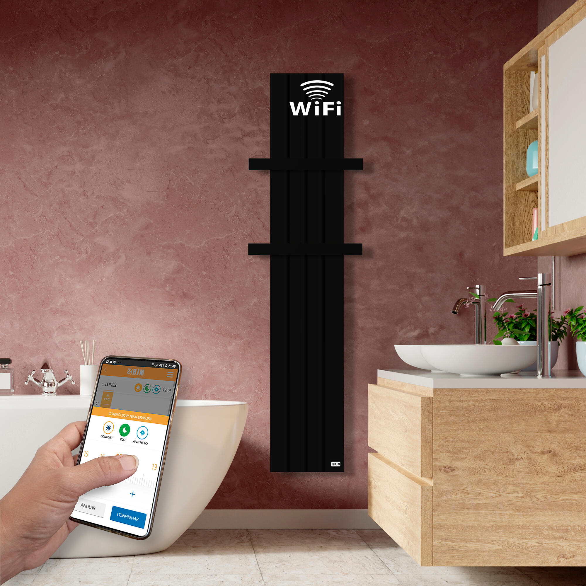 JUEGO COLGADORES EMISOR VERTICAL NEGRO - 2