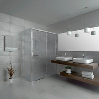 MAMPARA DE DUCHA LATERAL FIJO GALA KLEVAN 80CM CROMO - 2