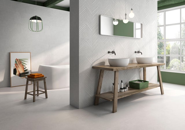 AZULEJO PASTA BLANCA 30X90CM MALDIVES PERLA DECOR