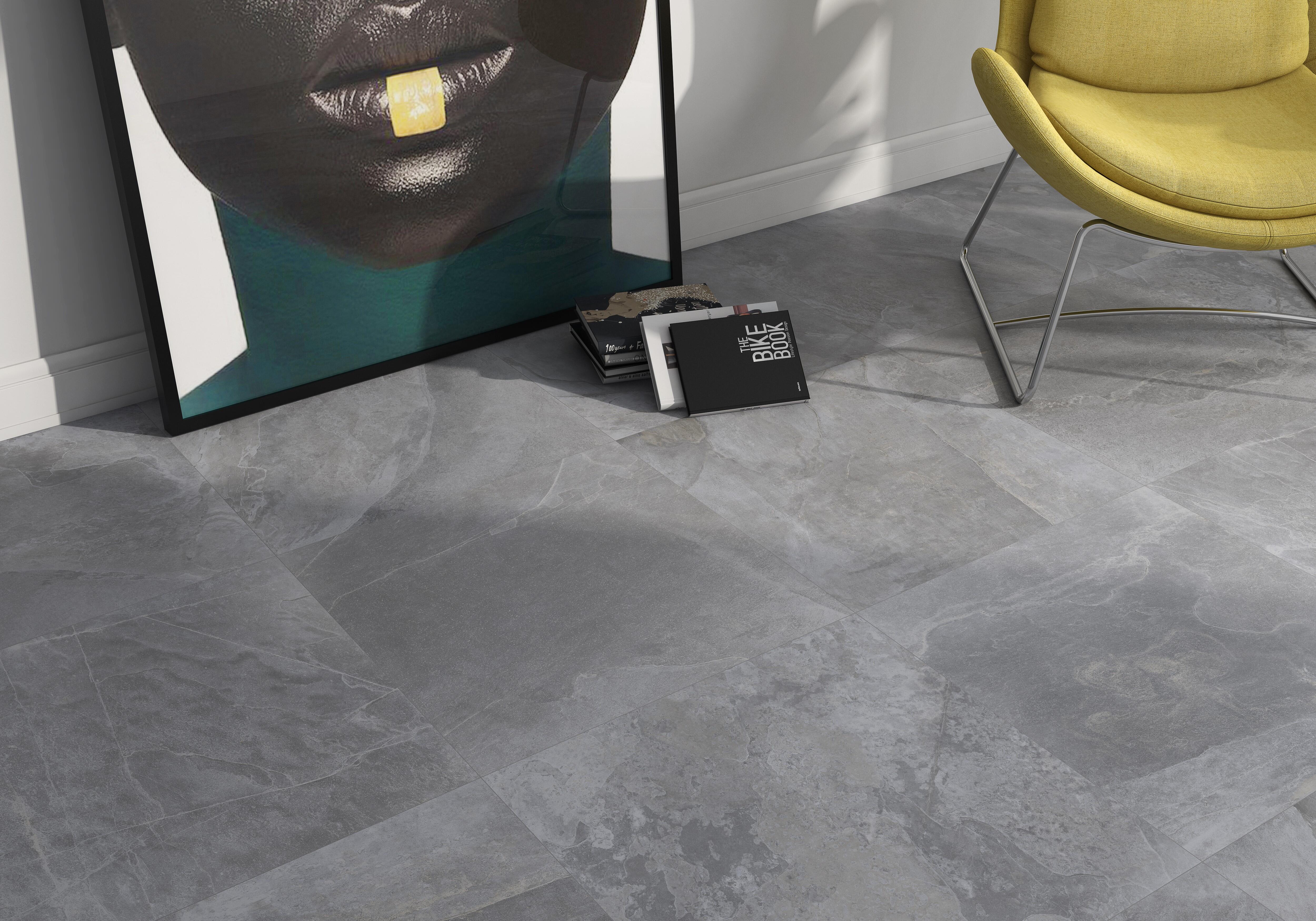 BALDOSA EXTERIOR PORCELÁNICO 60X120CM KLUE GRIS - 2