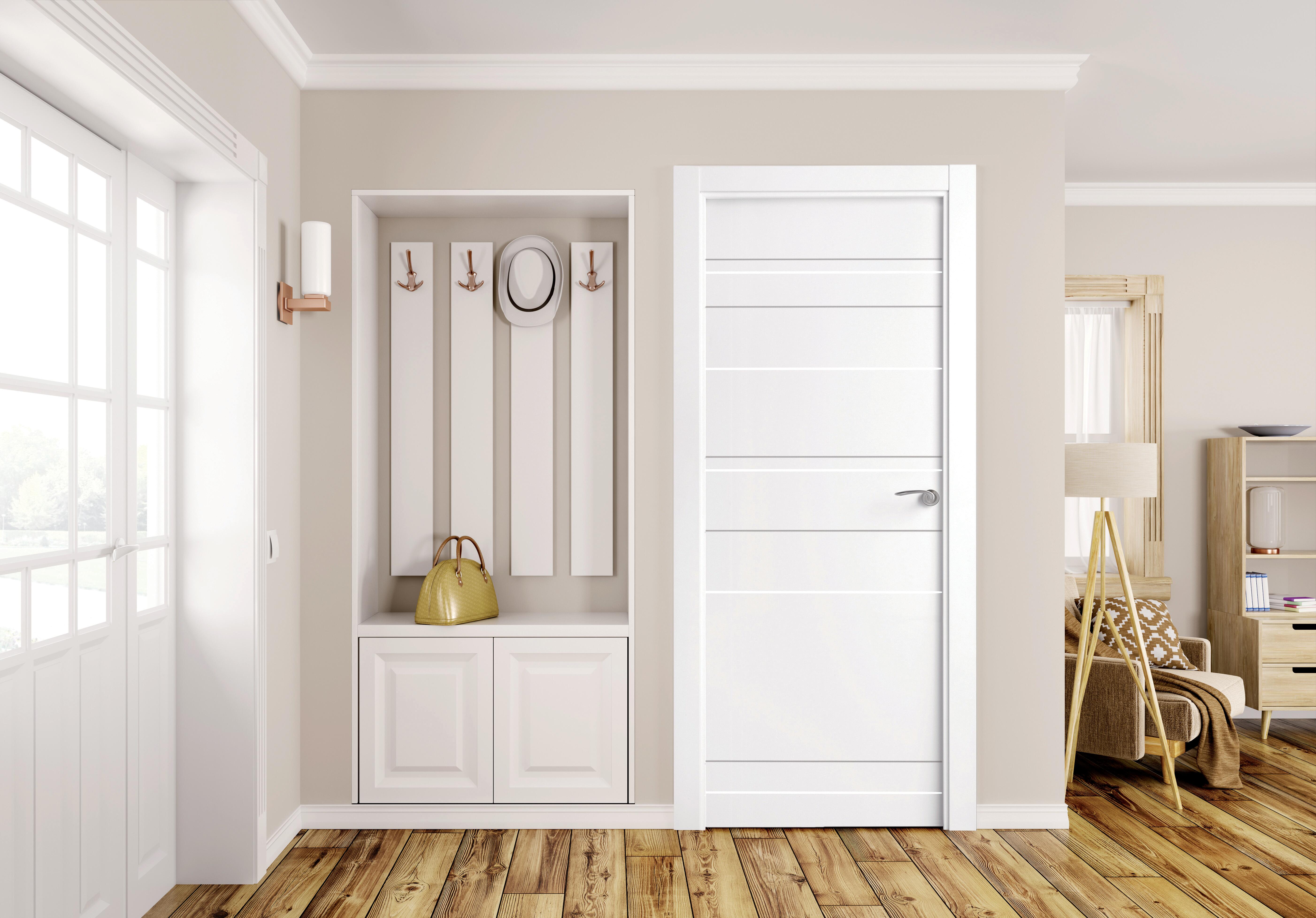 PANEL PUERTA ACORAZADA CARA INTERIOR LACADO BLANCO ALMA - 2