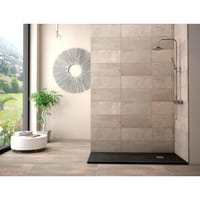 PLATO DE DUCHA RESINA RECTANGULAR NEGRO 80X140X3CM - 2