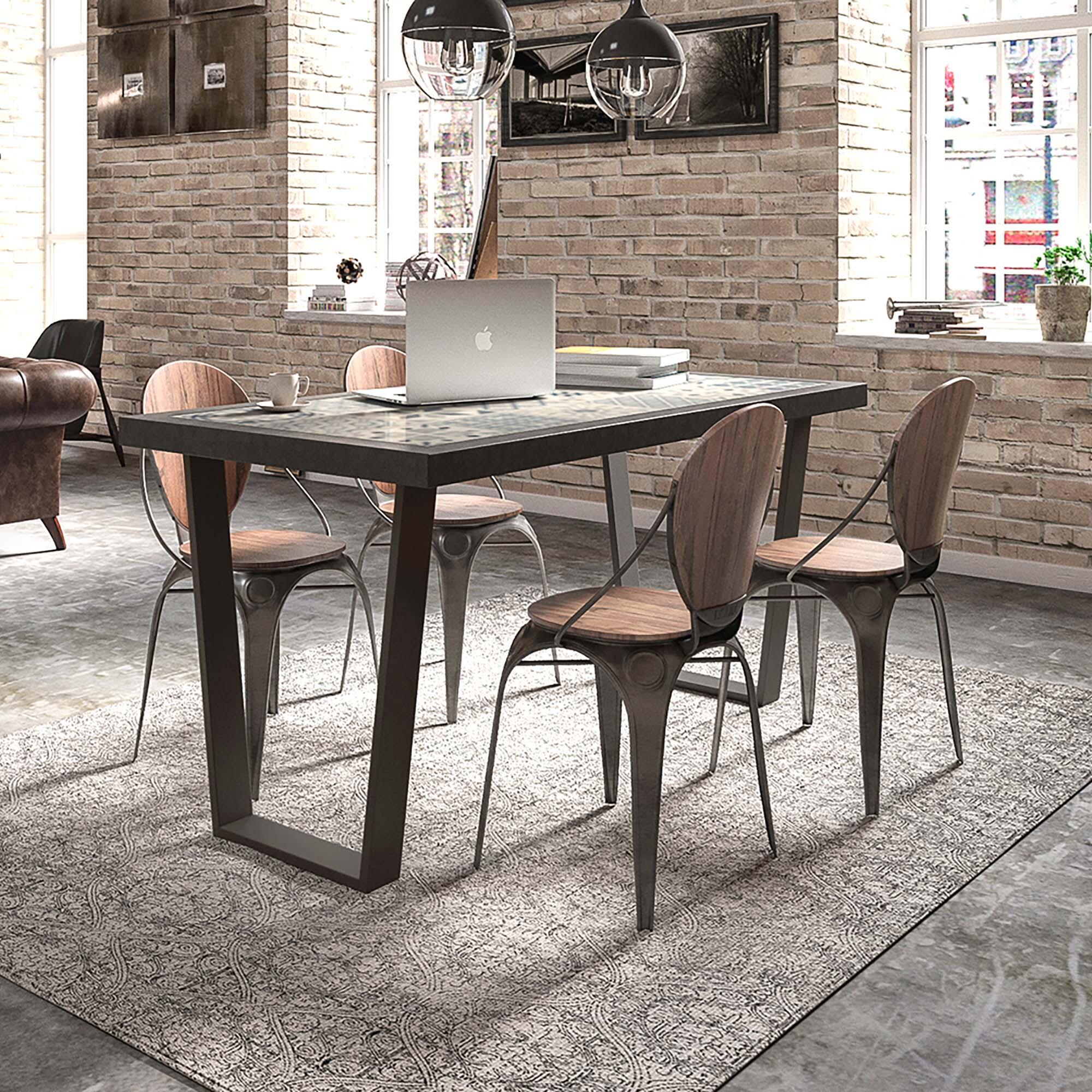 PATA ACERO TRAPECIO INVERTIDO 71.2X58X8CM NEGRO - 5