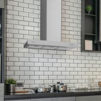 CAMPANA COCINA DECORATIVA PLANA 90 CM ACABADO INOX TEKA DSH 985  - 2