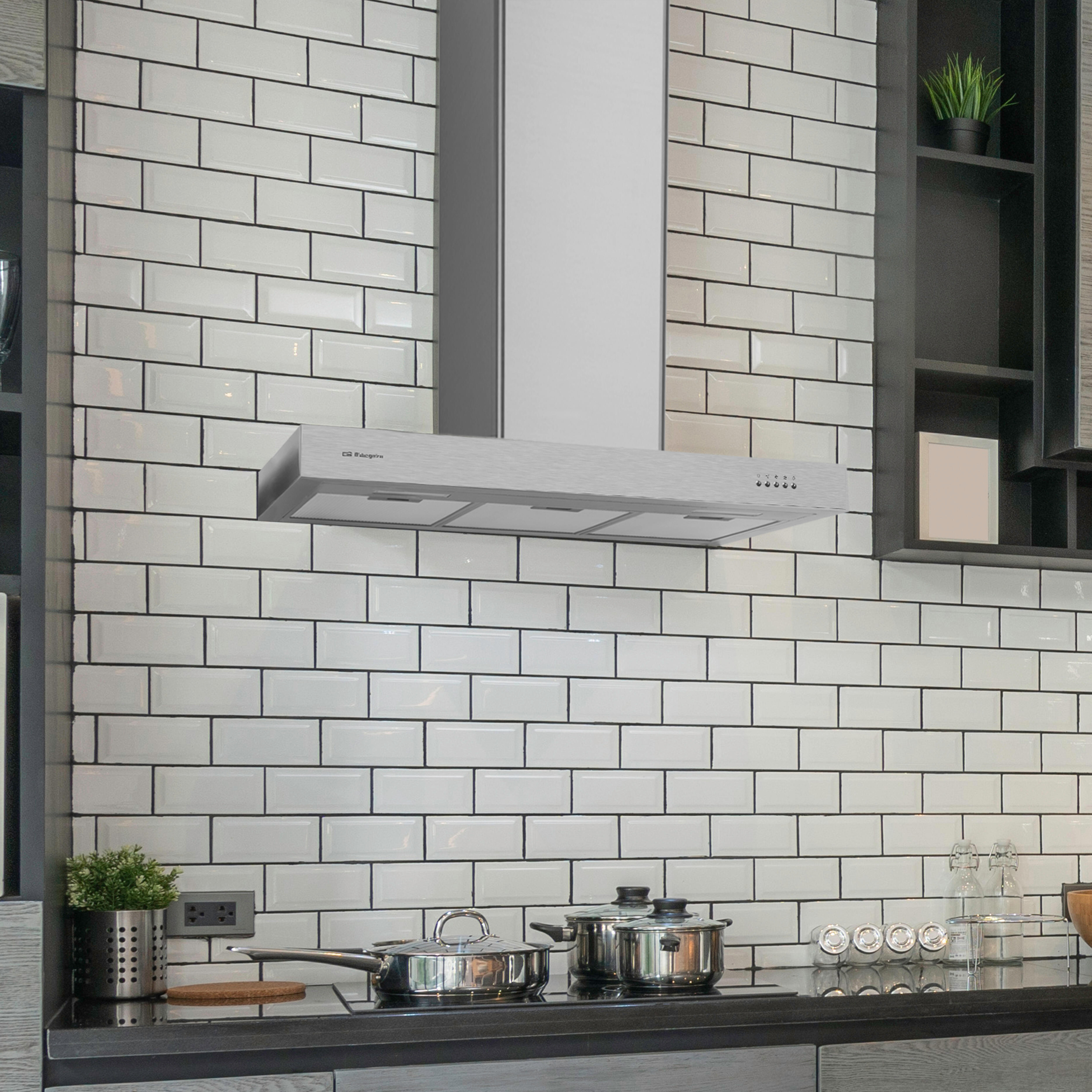 CAMPANA COCINA DECORATIVA PLANA 90 CM ACABADO INOX TEKA DSH 985  - 2