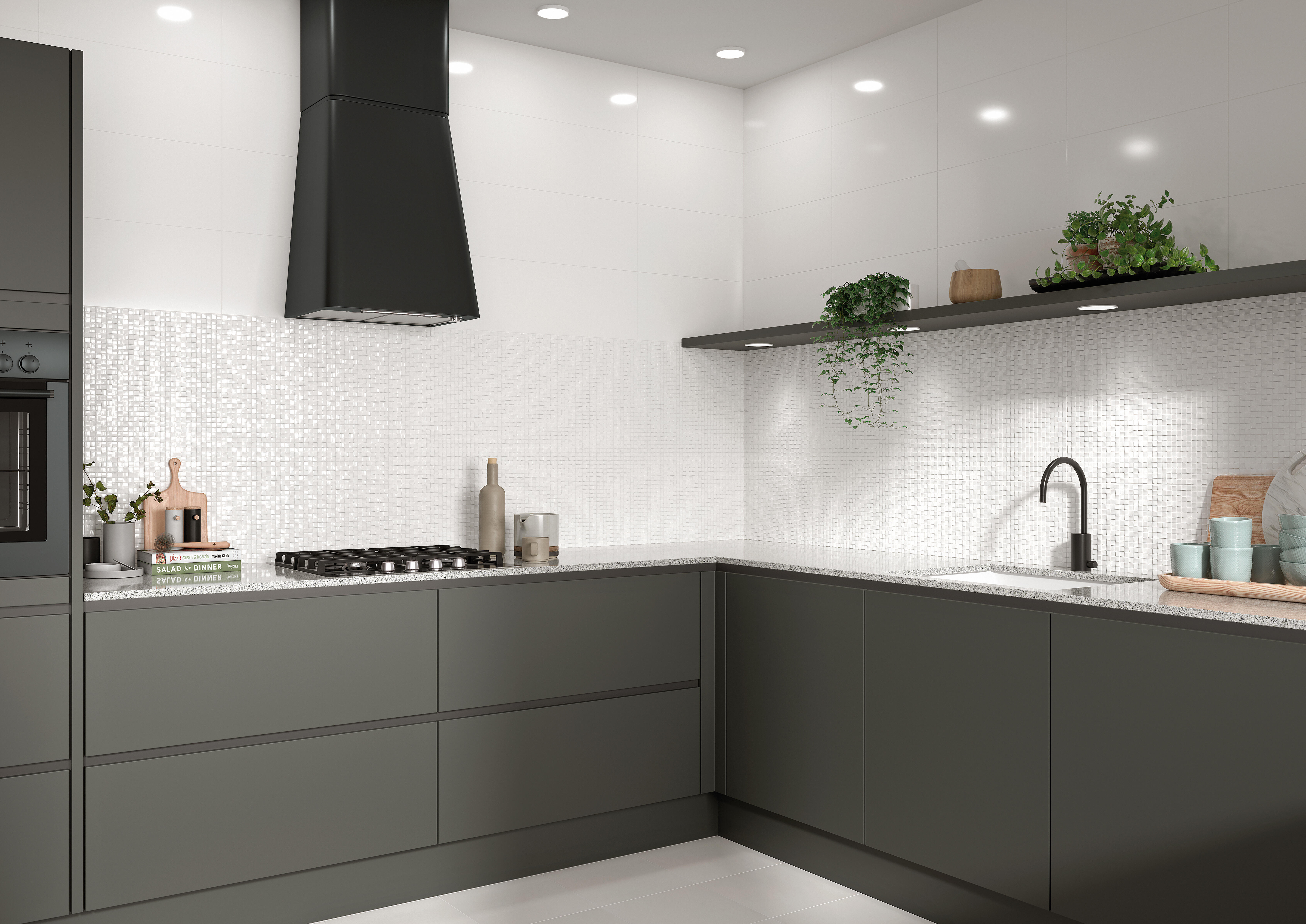 AZULEJO PASTA ROJA 25X50CM BLANCO BRILLO - 4