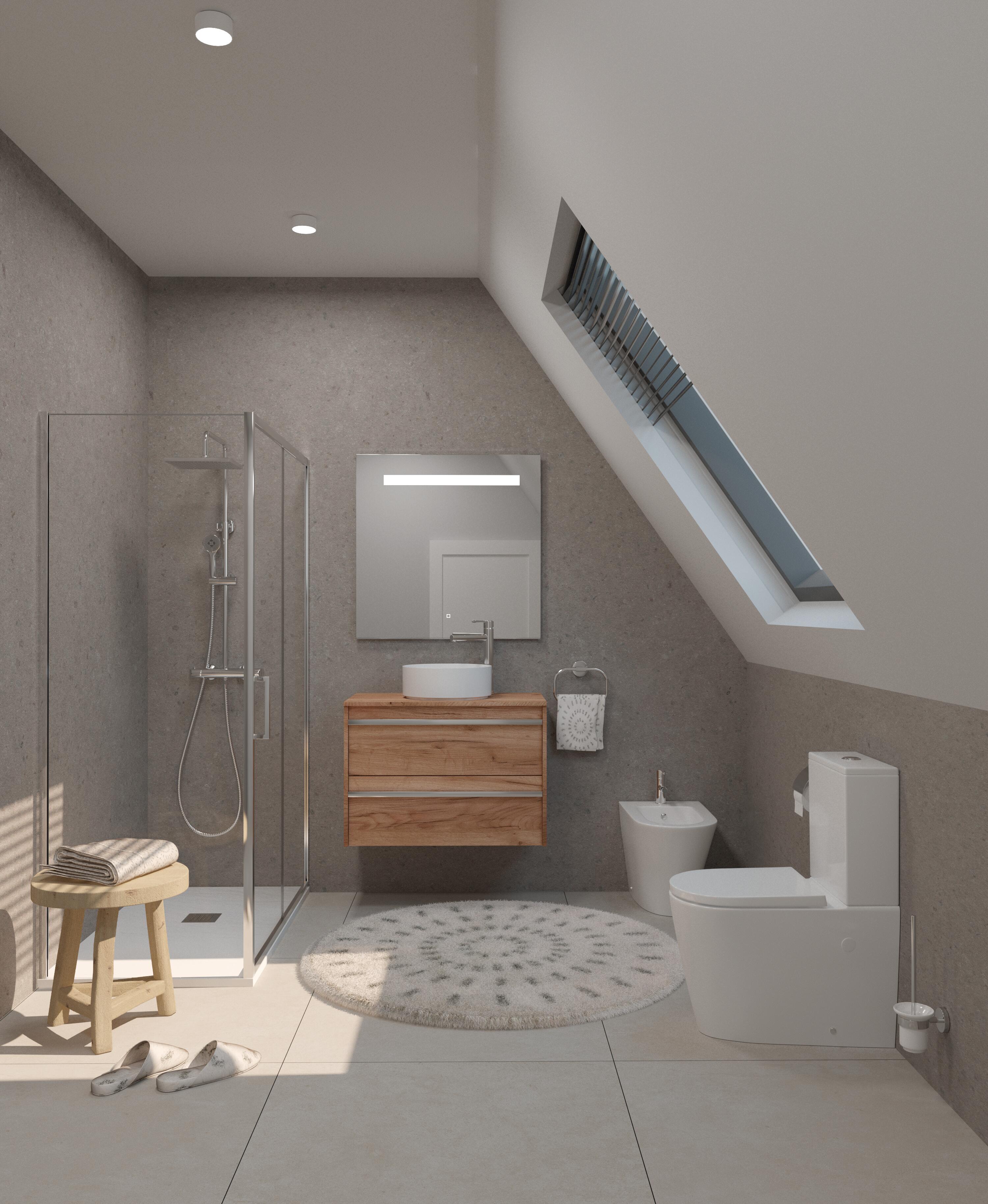 MUEBLE DE BAÑO EMOTION ROBLE 80X45CM - 3