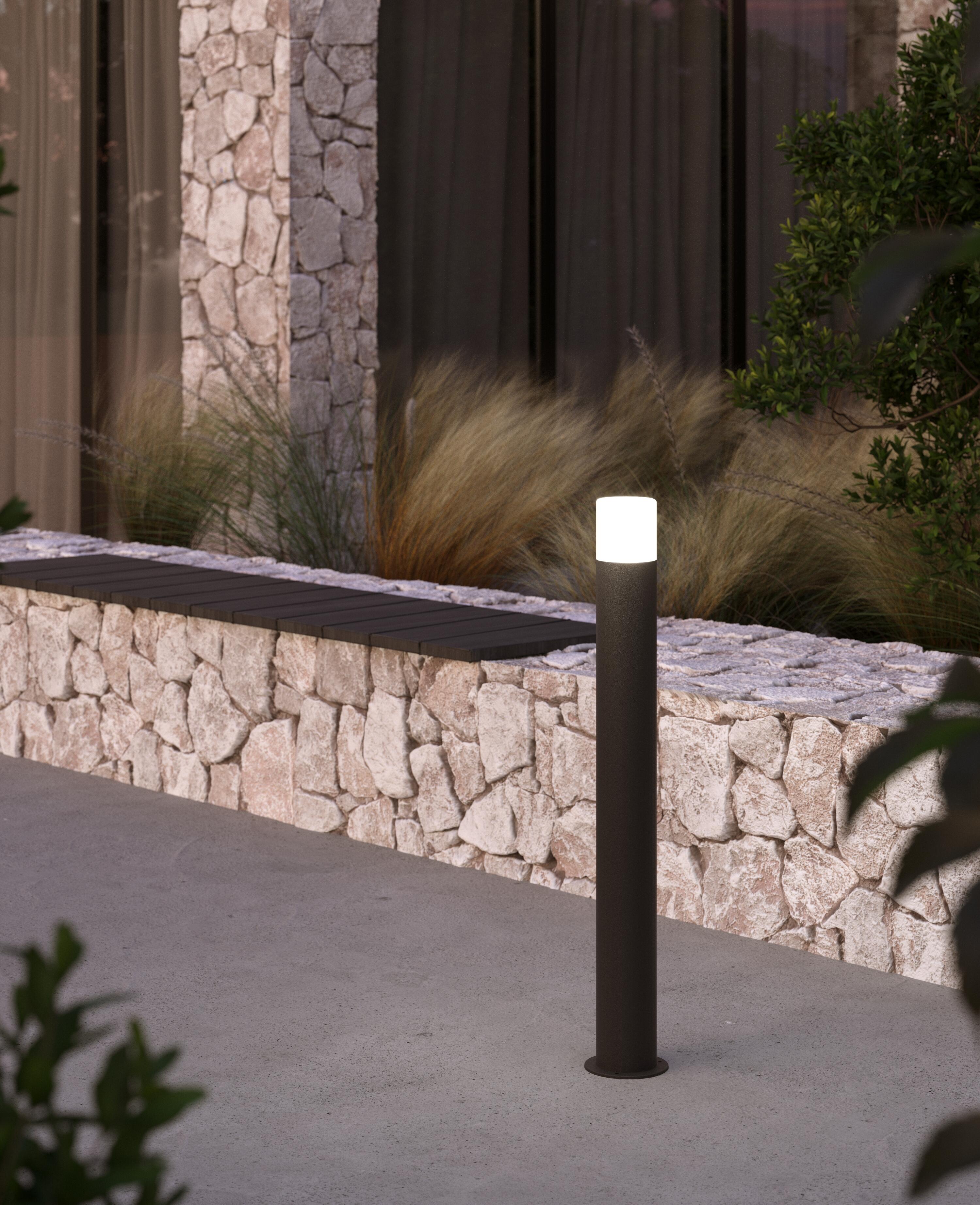 BALIZA DE EXTERIOR JARDIN NEGRO 28W VESPERA 80CM - 3