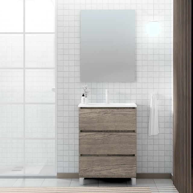 MUEBLE DE BAÑO MAR ROBLE OSCURO 70X46CM
