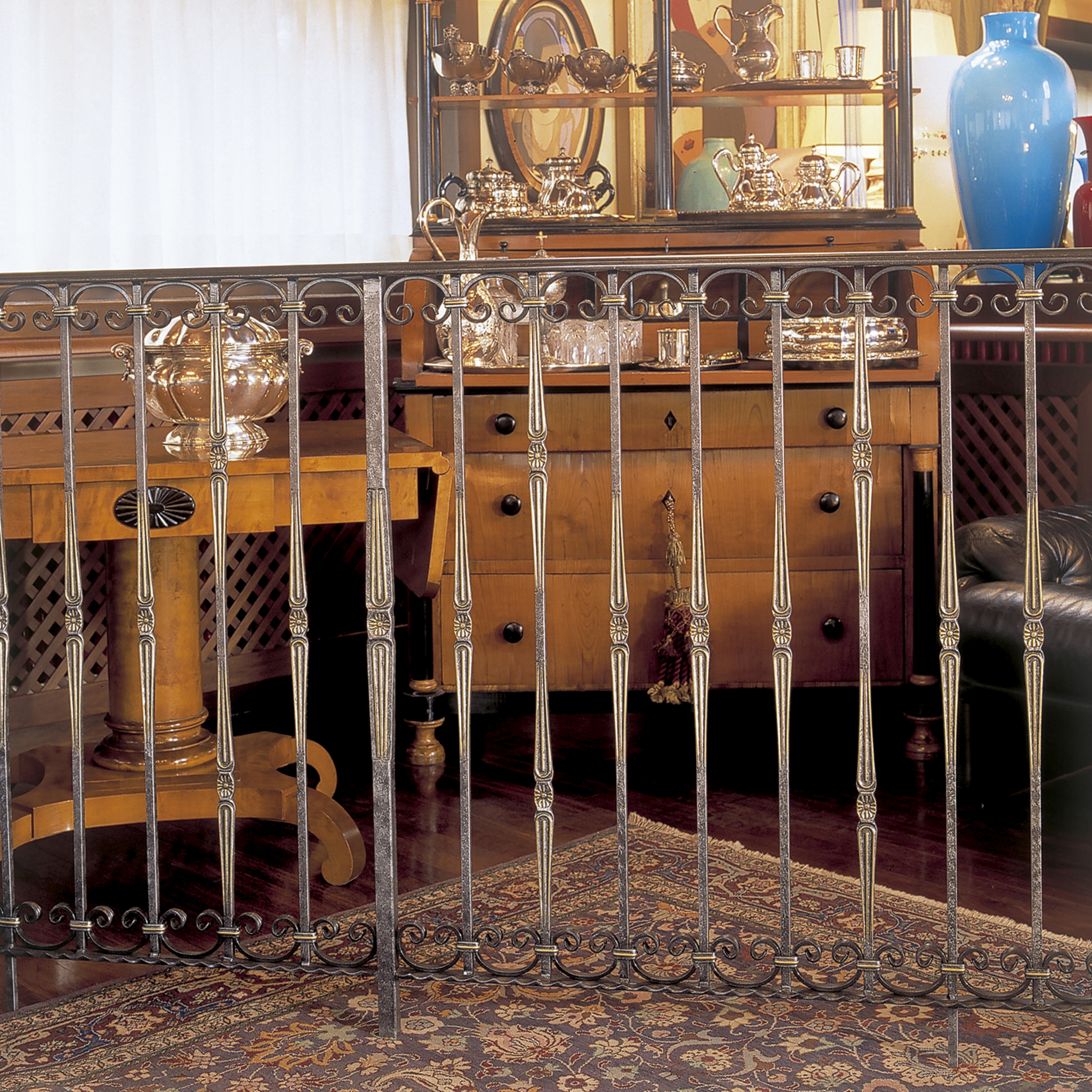 BARRA DE HIERRO FORJADO ESPIGA Y FLOR CENTRAL 14X14MM 1M - 3