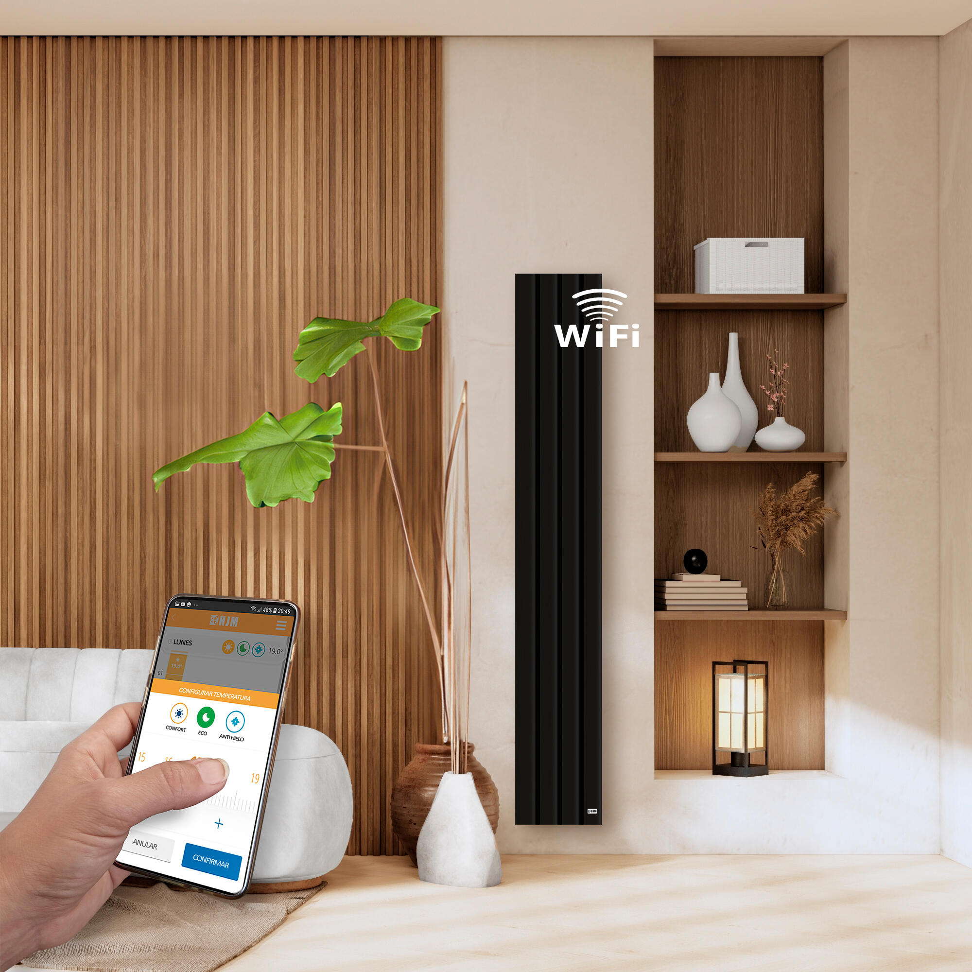 EMISOR CERÁMICO VERTICAL 1000W HJM NEGRO - 5