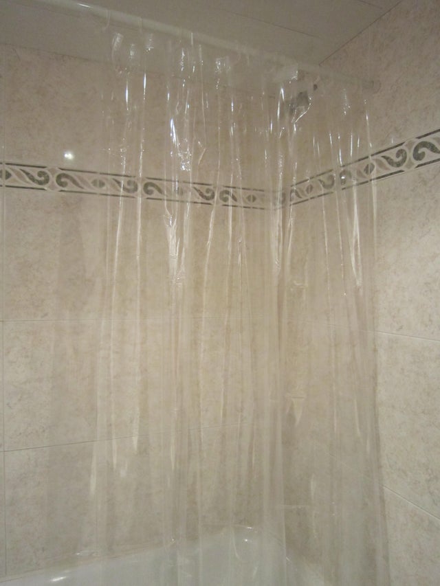 FORRO DE CORTINA  DE BAÑO PVC TRANSPARENTE