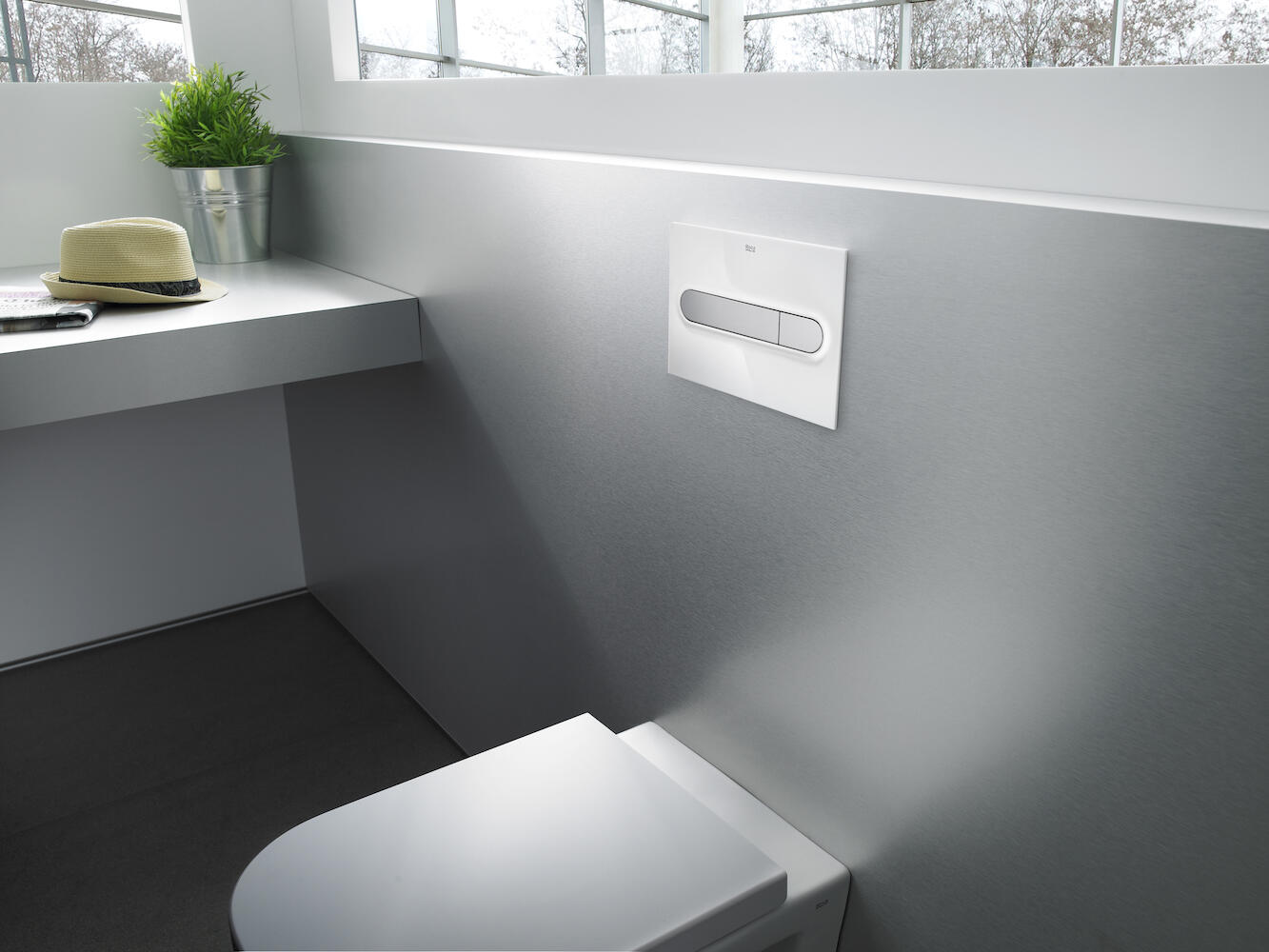 PULSADOR ROCA DUAL BLANCO - 2