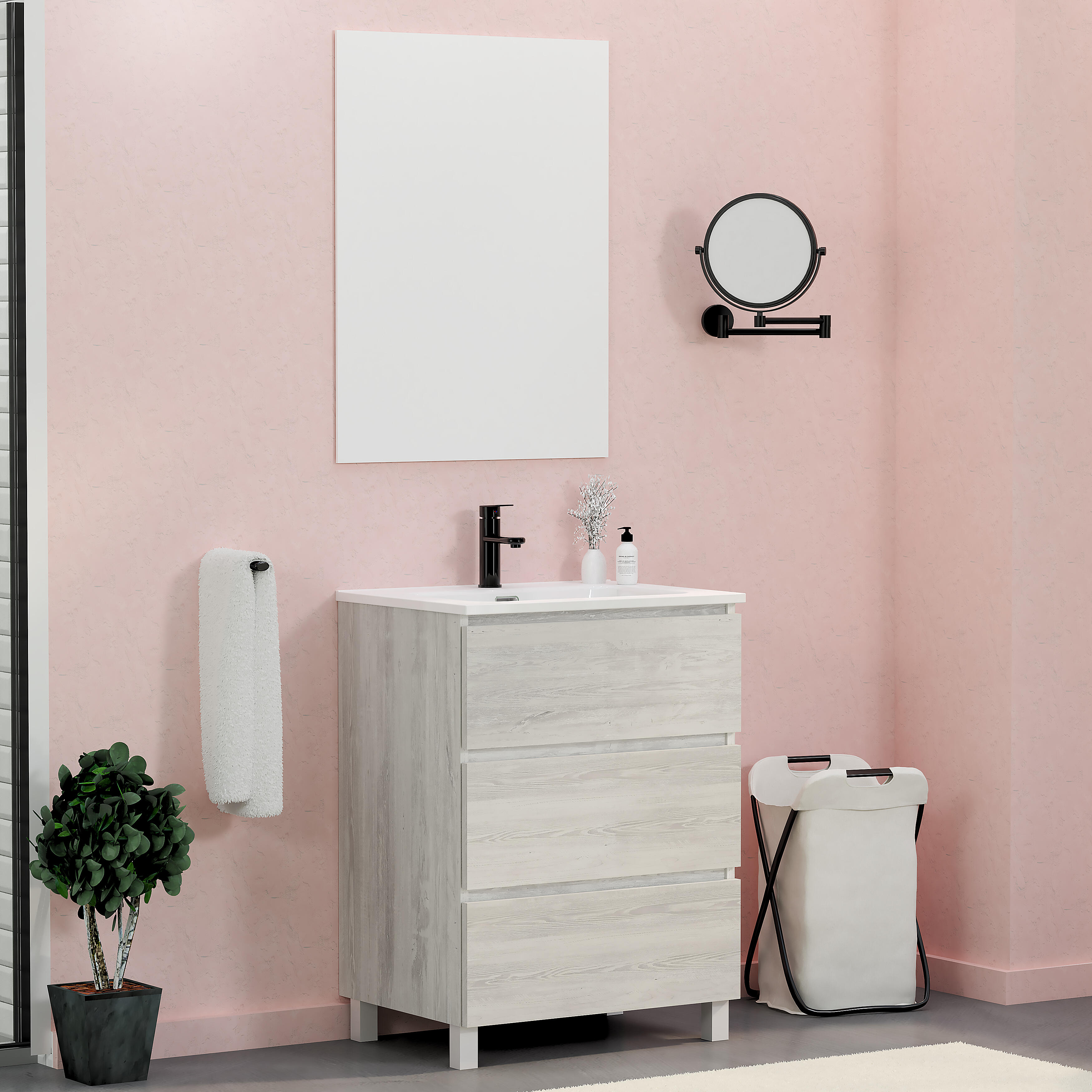 MUEBLE DE BAÑO MAR ROBLE CLARO 60X46CM - 2