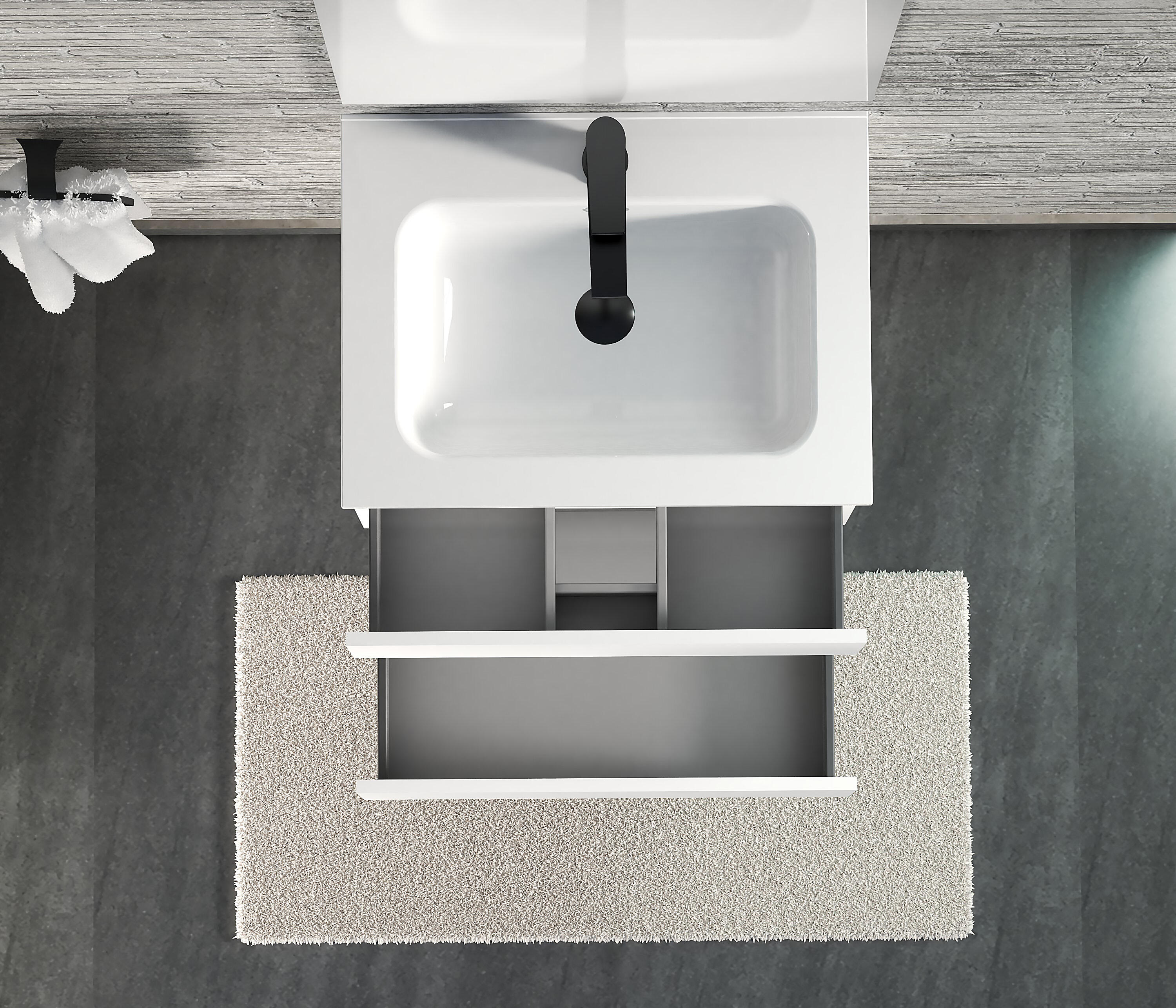 MUEBLE DE BAÑO MAYA BLANCO 60X45CM 2 CAJONES - 5