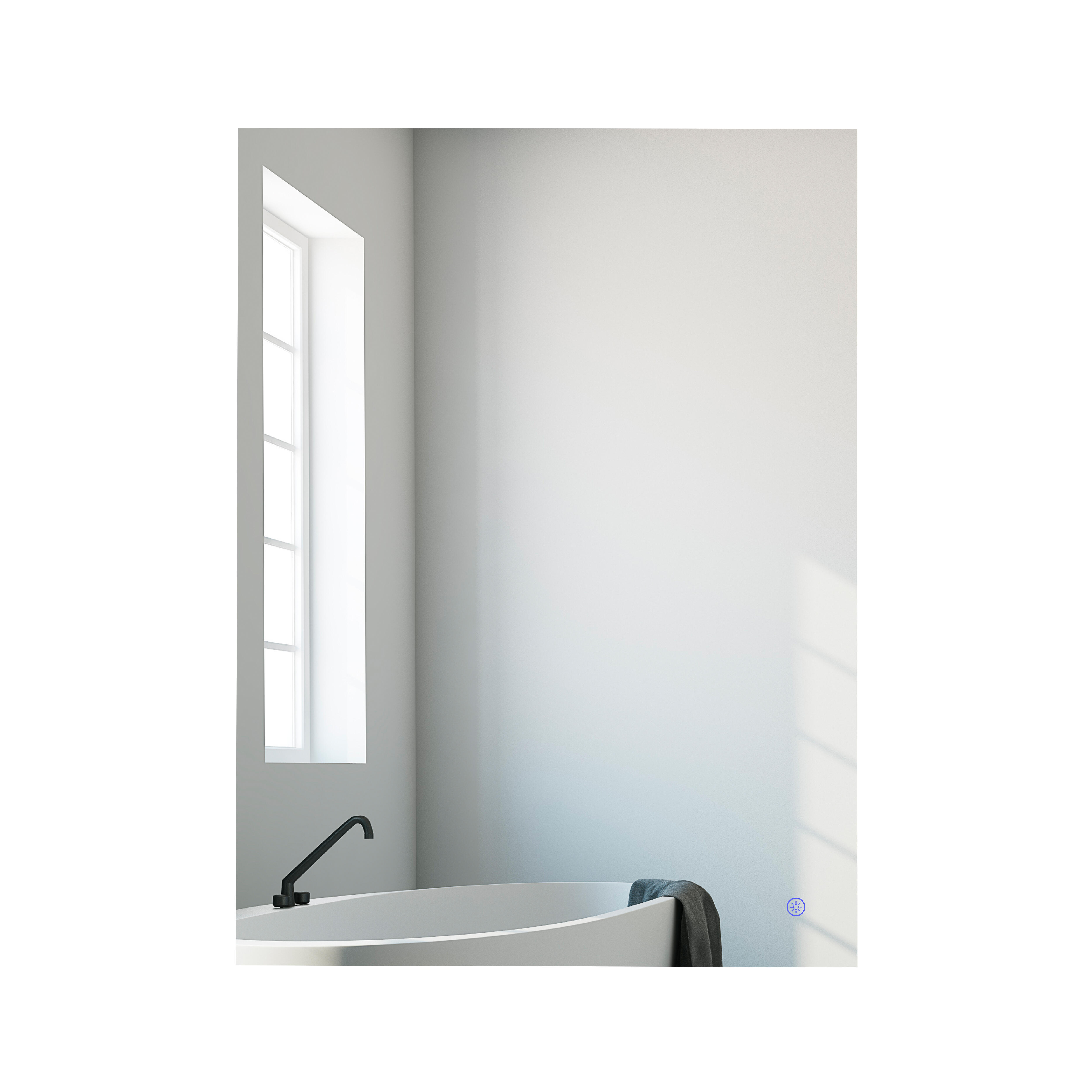 ESPEJO DE BAÑO CON LUZ LED RETRO 80X80CM - 4