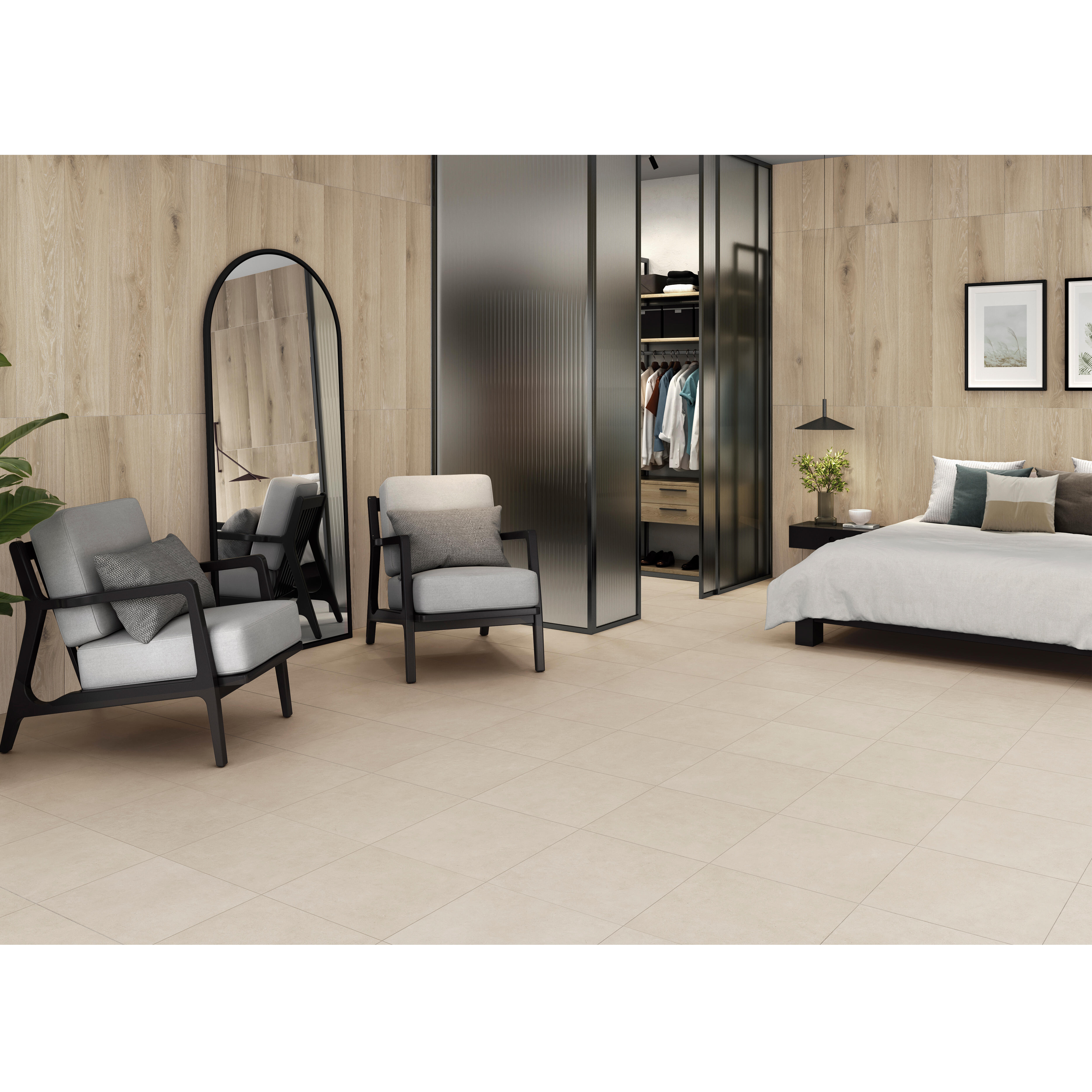 SUELO PORCELANICO 45X45CM VOLVIC BEIGE MATE - 2