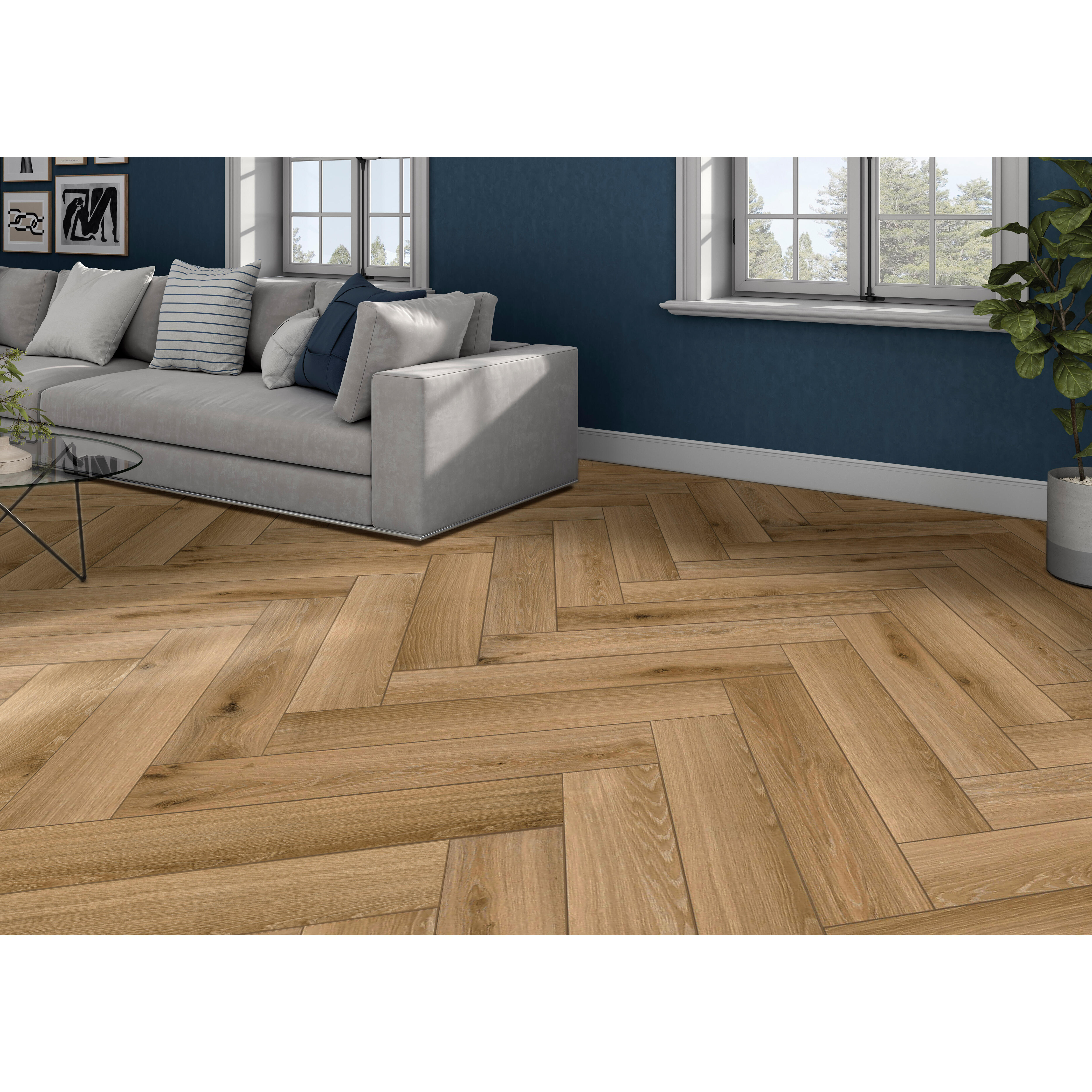 SUELO PORCELANICO 23X120CM GASTOR ROBLE MATE - 2