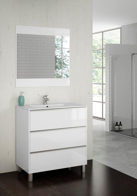 CONJUNTO MUEBLE DE BAÑO CENTRUM BLANCO 80,5X45CM - 1