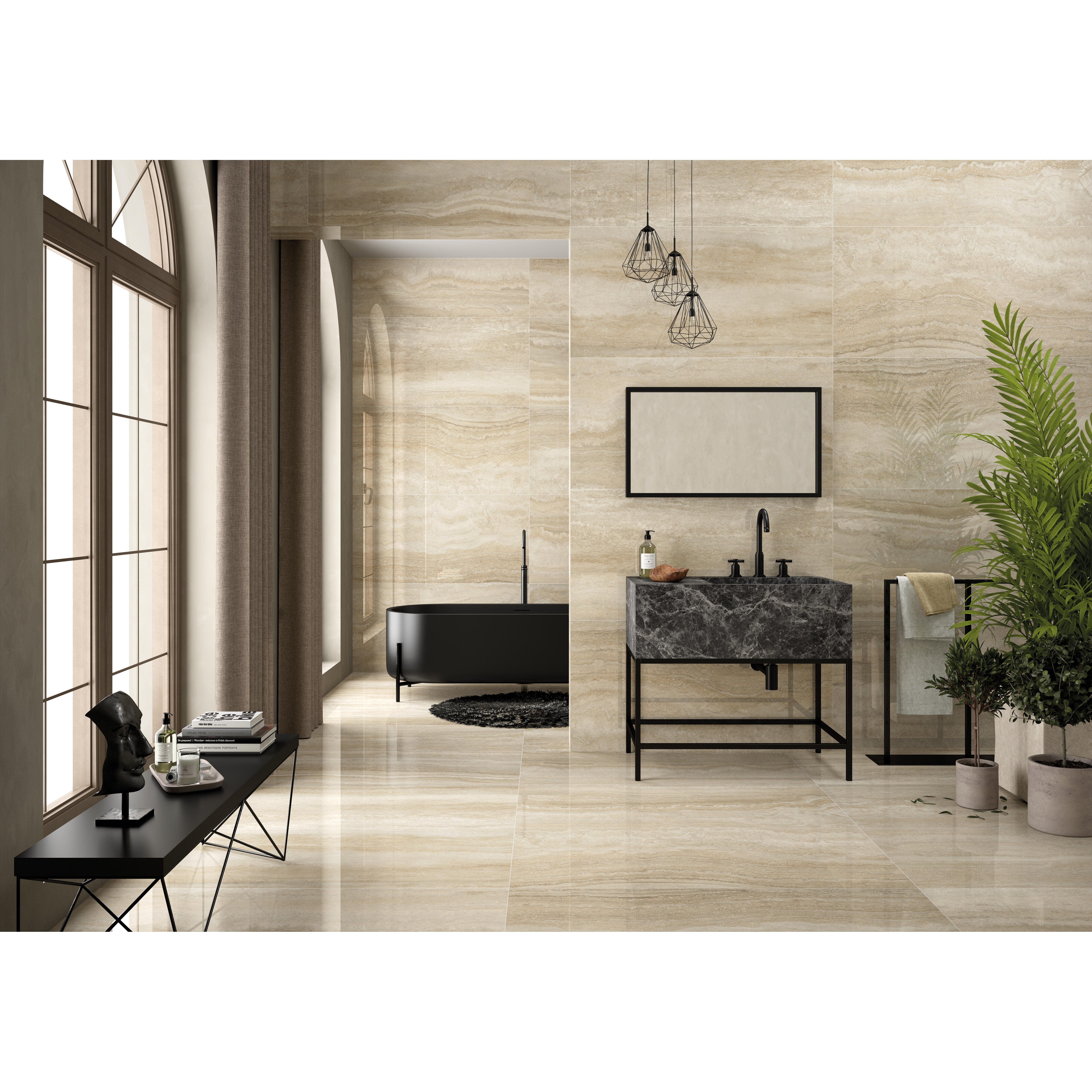 SUELO PORCELÁNICO 59X119CM TRESOR CREMA PULIDO - 4