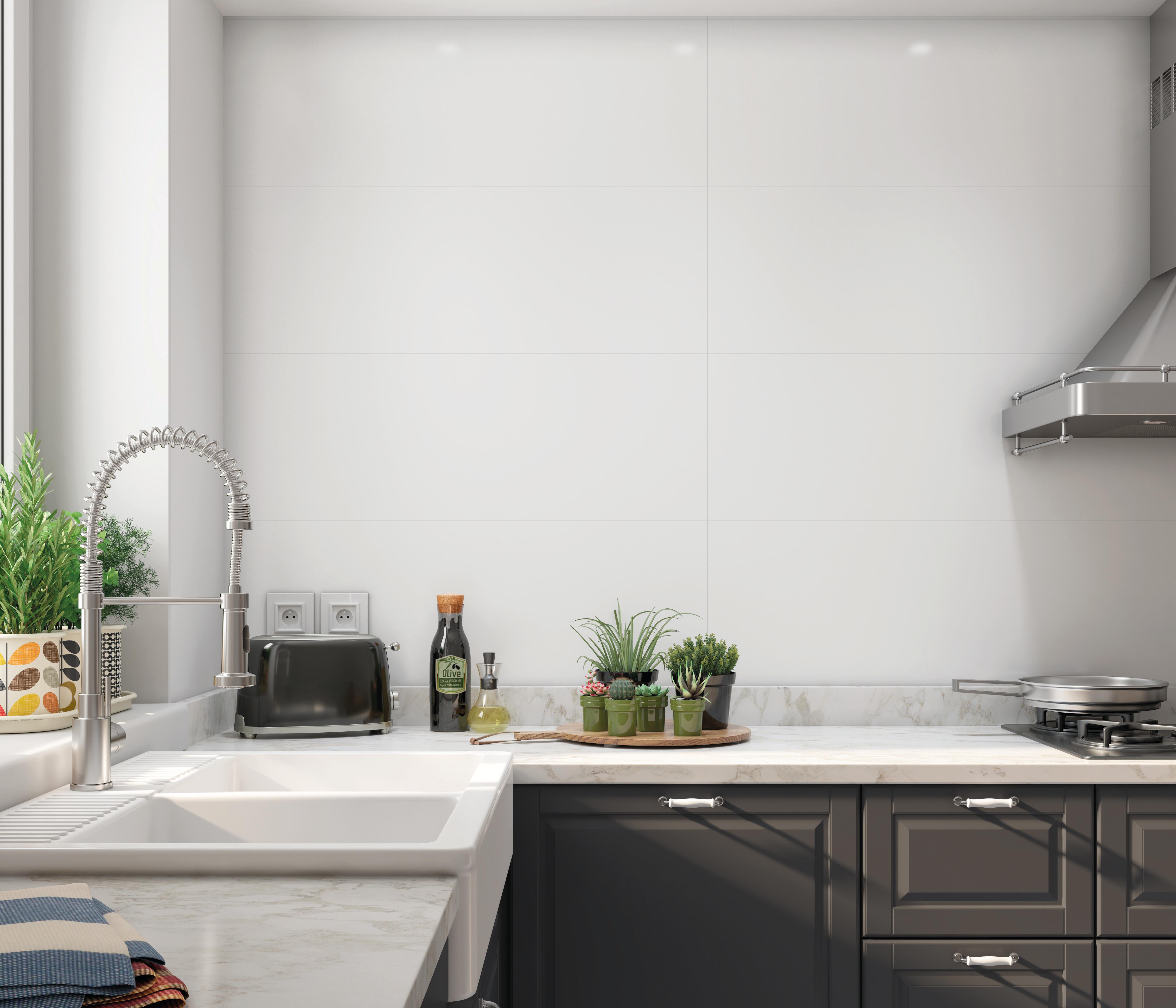 AZULEJO PASTA BLANCA 30X90CM BLANCO BRILLO - 2