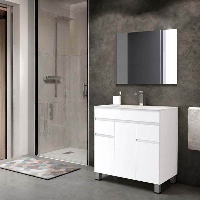 CONJUNTO MUEBLE DE BAÑO BALI BLANCO 79X46CM