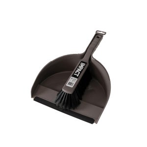 Pelle Et Balayette Wood&Clean 29 Cm - Manche En Bambou, Tête Plastique Beige - Pratique Pour Poussière Et Petits Déchets