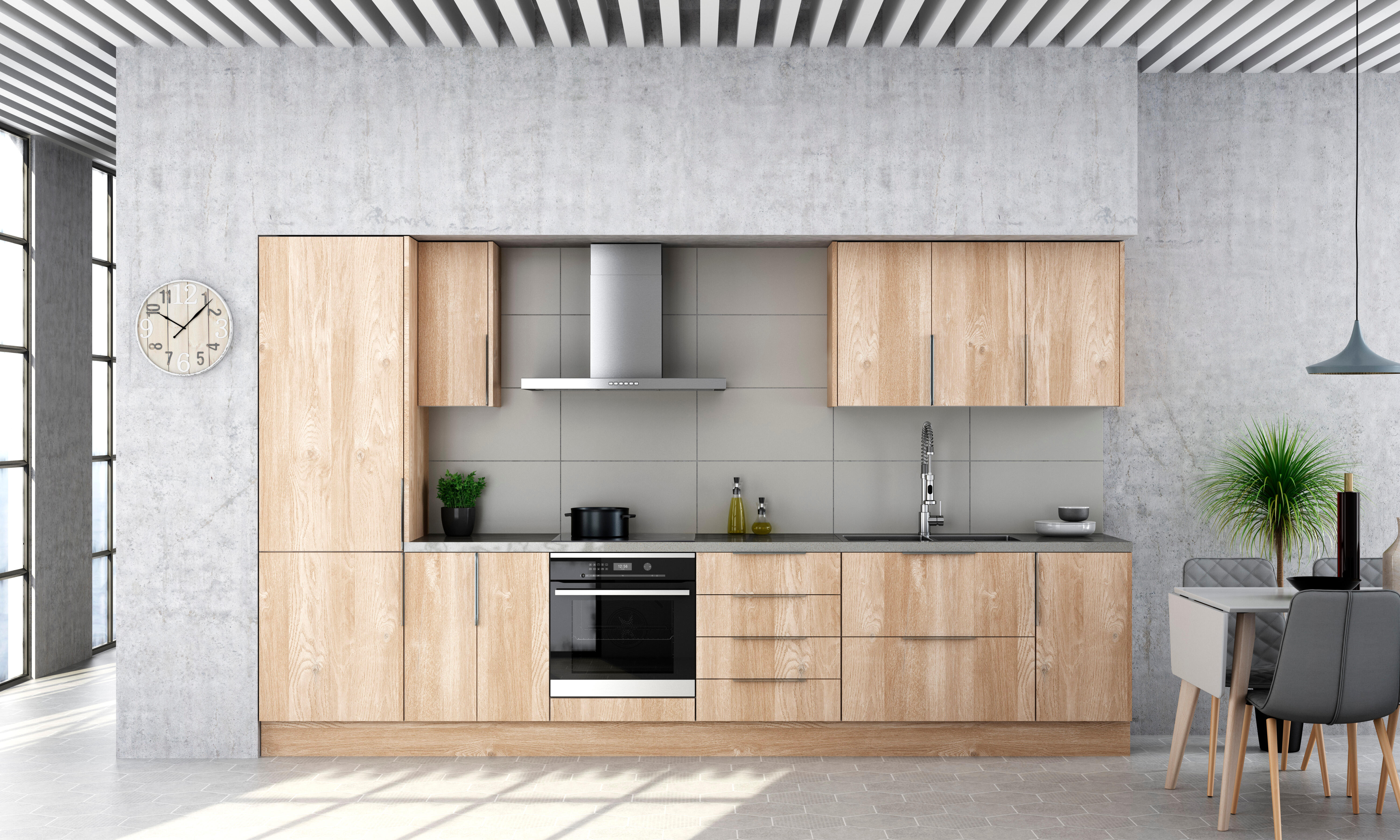 PUERTA PARA MUEBLE DE COCINA BORMUJOS ROBLE CLARO MATE AGLOMERADO 70X40CM - 2