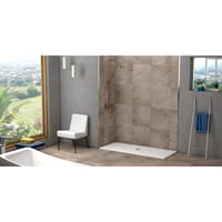 PLATO DE DUCHA RECTANGULAR BLANCO 80X100X3CM - 2