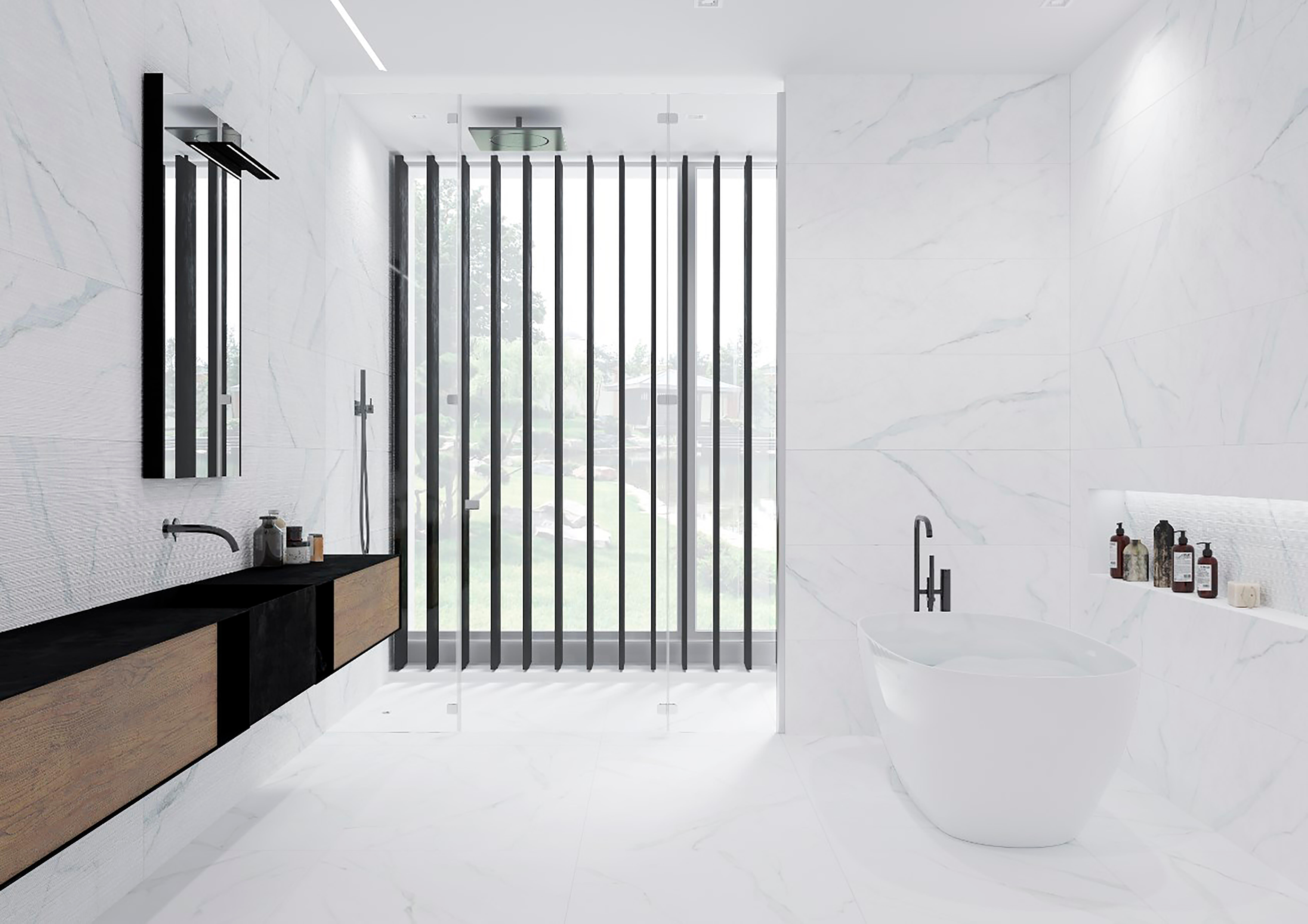 AZULEJO PASTA BLANCA 30X90CM MABRE BLANCO - 2