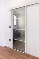 PUERTA ALUMINIO CORREDERA ATELIER CON GUIA CORREDERA INCLUIDA 4 PAÑOS BLANCO 85X208 - 3