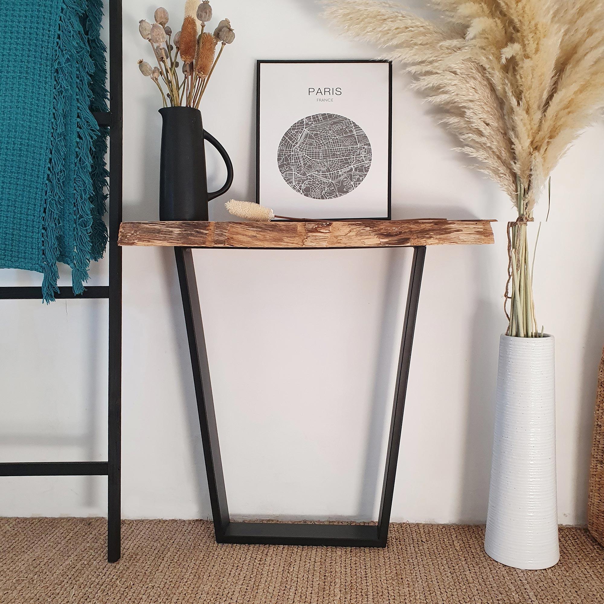 PATA ACERO TRAPECIO INVERTIDO 71.2X58X8CM NEGRO - 4