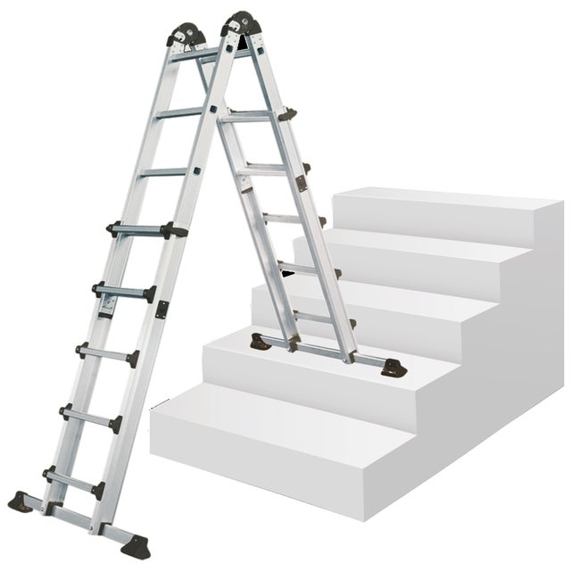 ESCALERA MULTIPOSICIÓN TELESCOPICA 5 PELDAÑOS