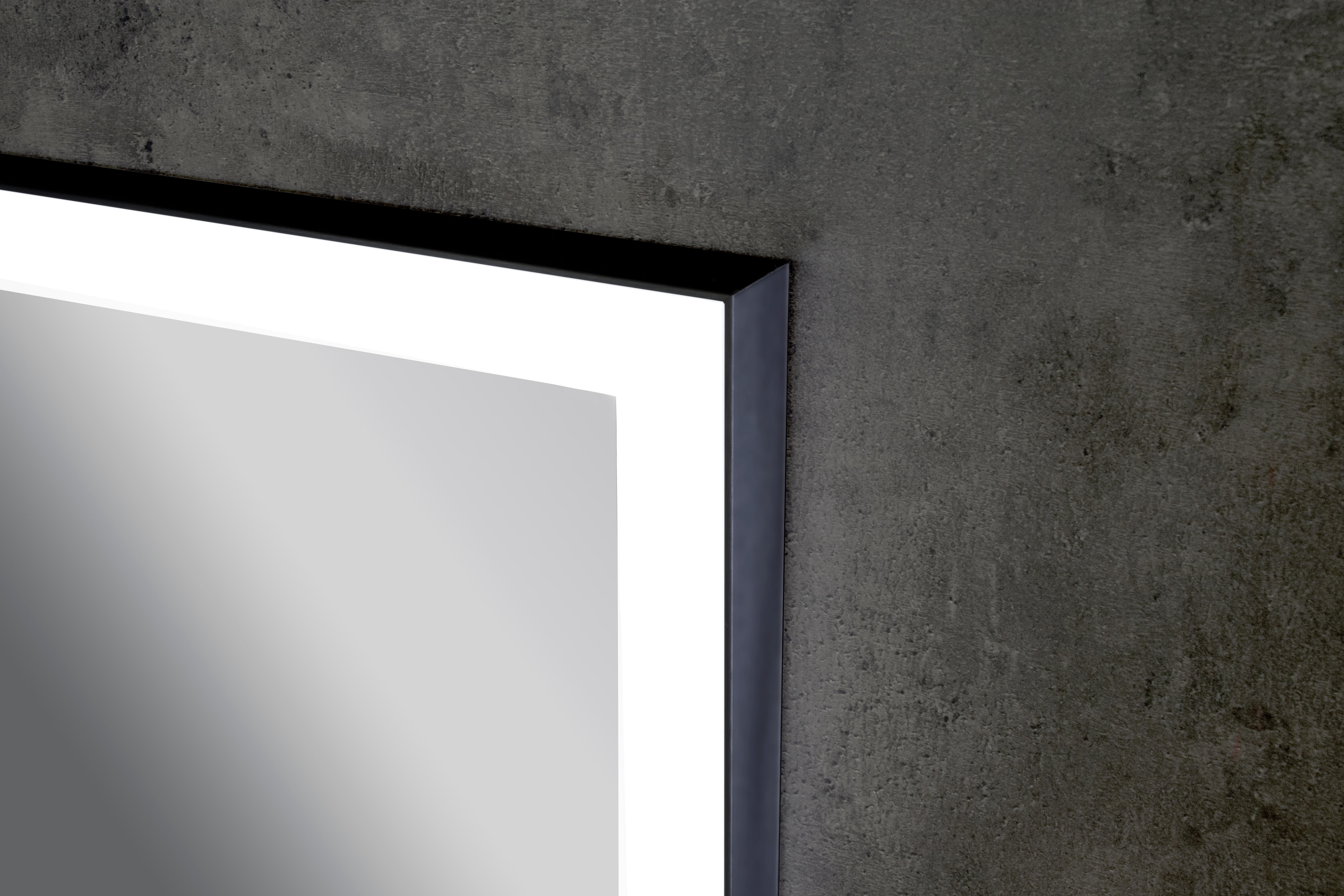 ESPEJO DE BAÑO CON LUZ LED ETNA 100X80CM NEGRO - 2