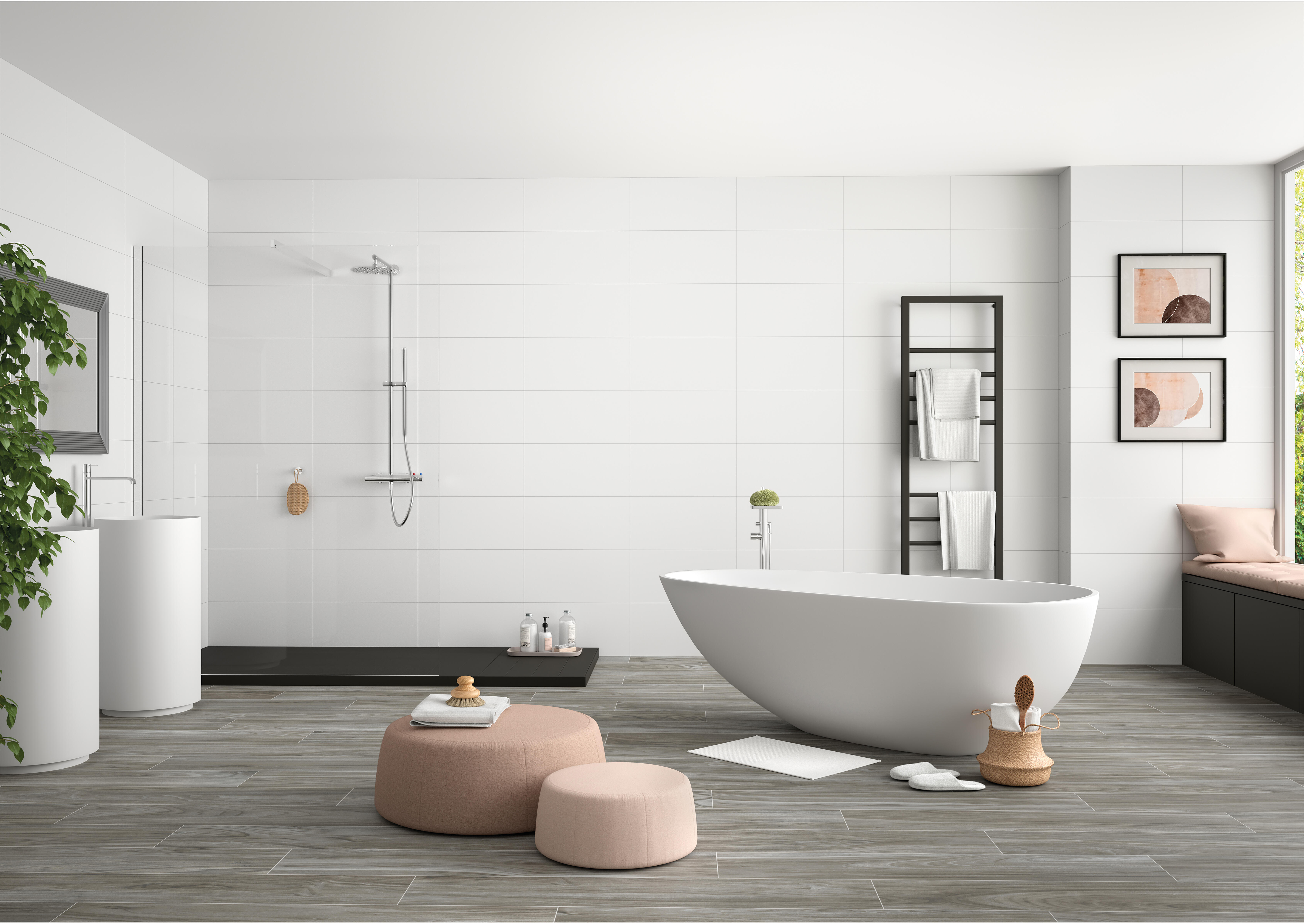 AZULEJO PASTA ROJA 30X60CM WHITE MATE - 4